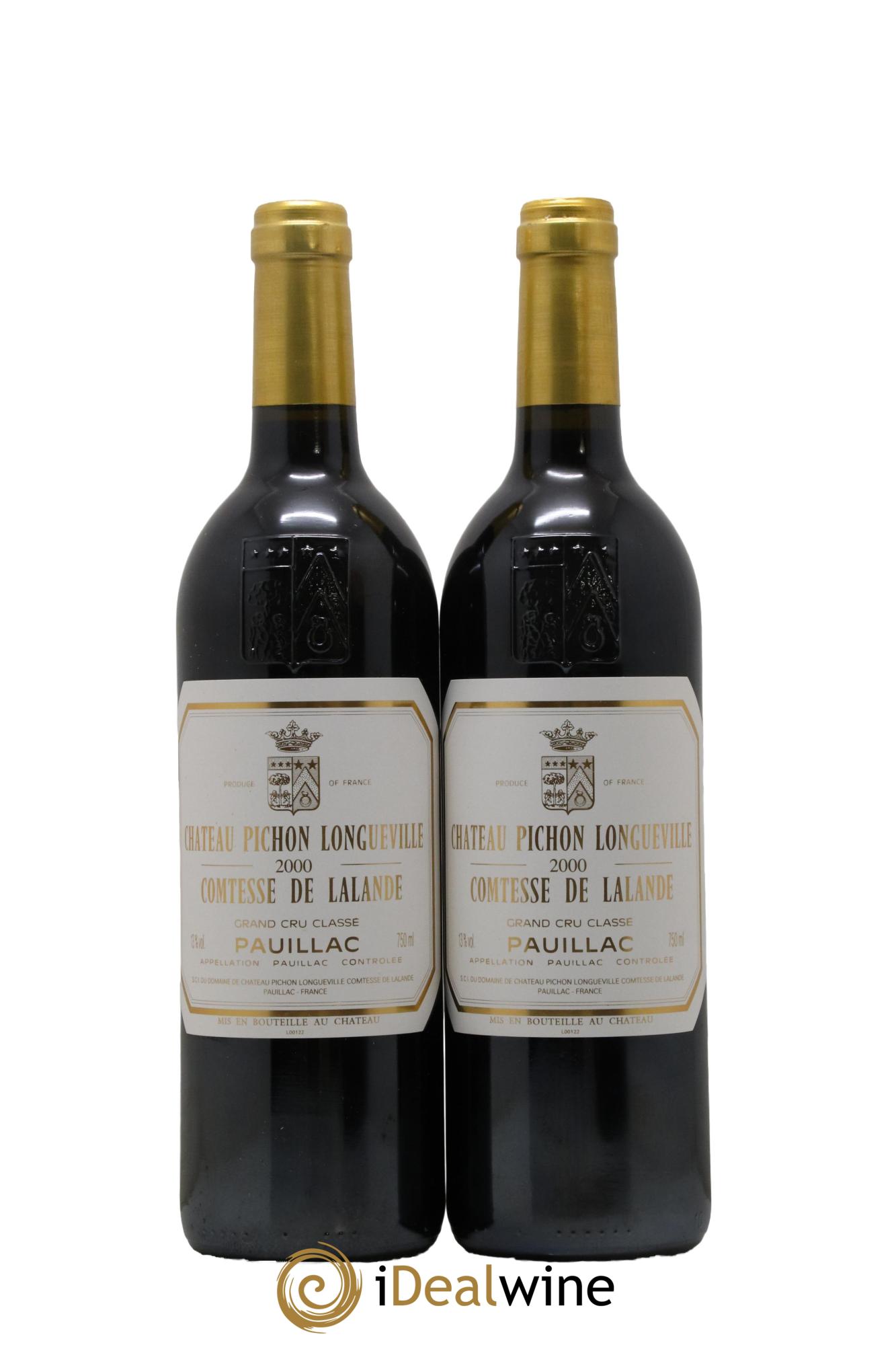 Château Pichon Longueville Comtesse de Lalande 2ème Grand Cru Classé 2000 - Lot de 2 bouteilles - 0