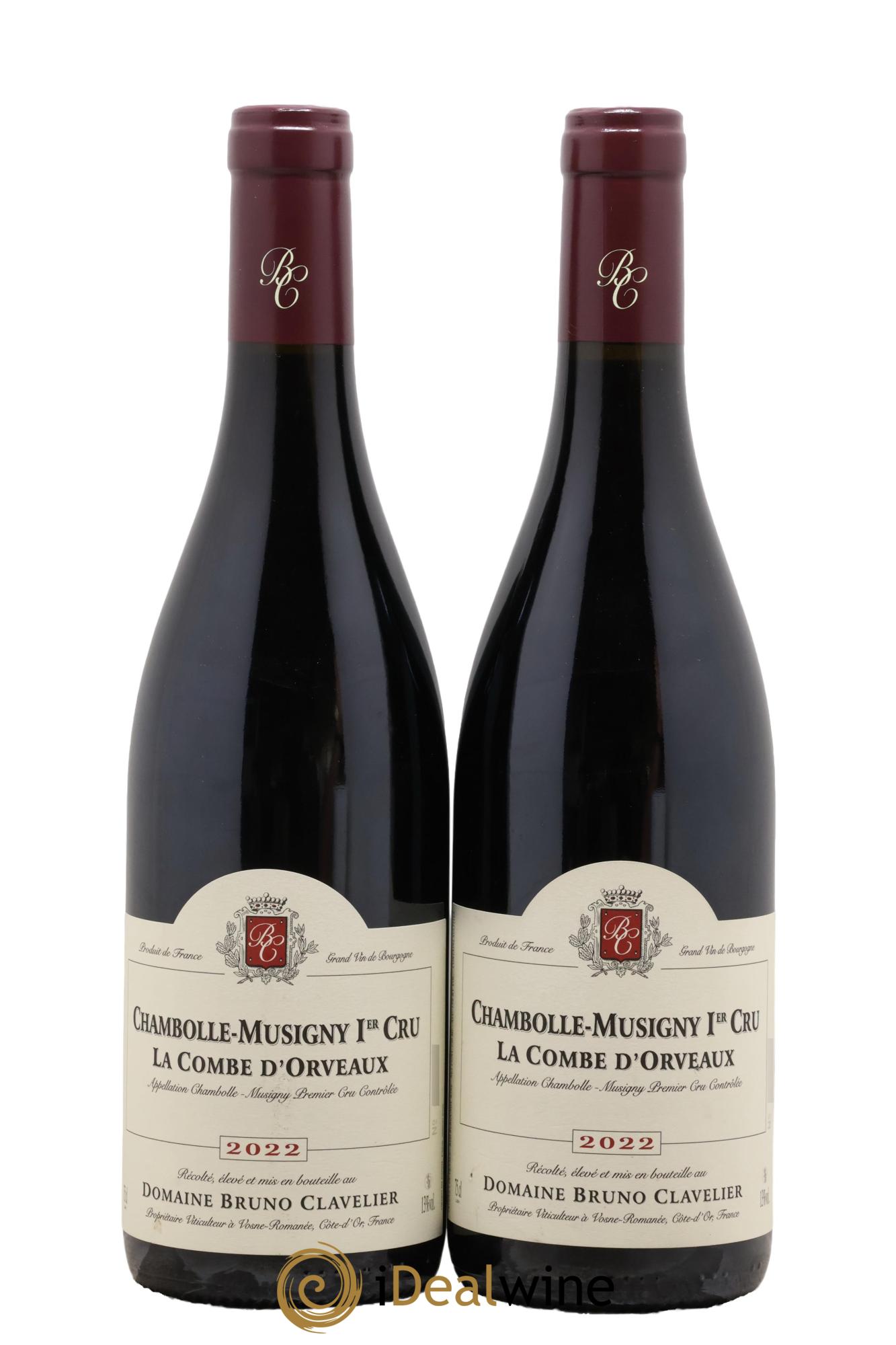 Chambolle-Musigny 1er Cru La Combe d'Orveaux Bruno Clavelier 2022 - Posten von 2 Flaschen - 0