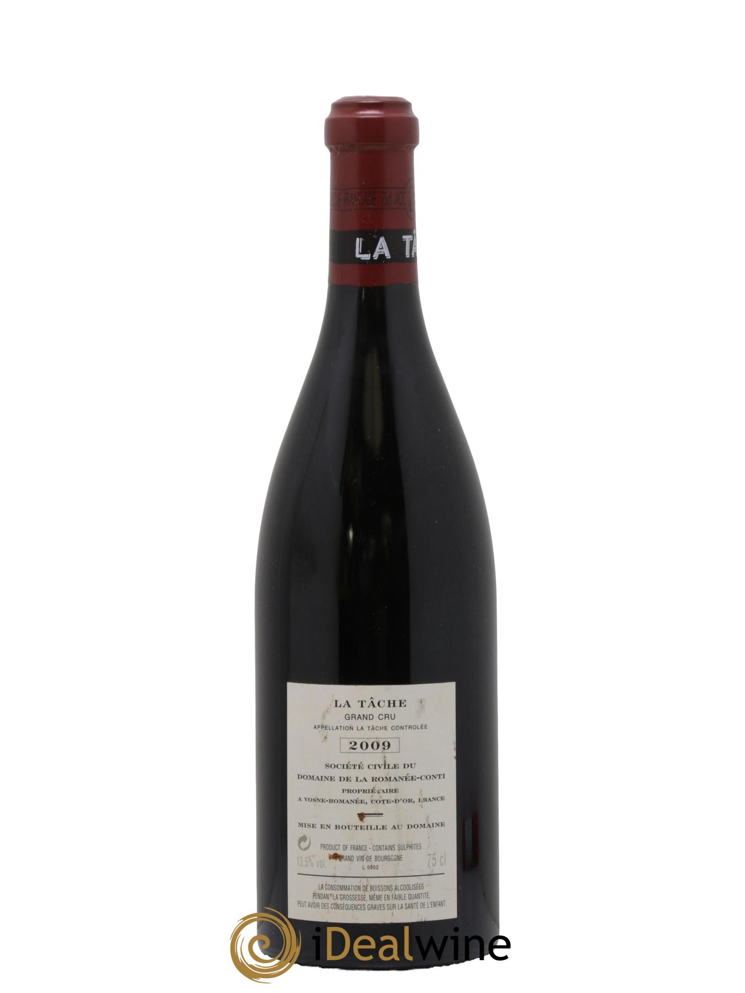 La Tâche Grand Cru Domaine de la Romanée-Conti 2009 - Lot de 1 bouteille - 1