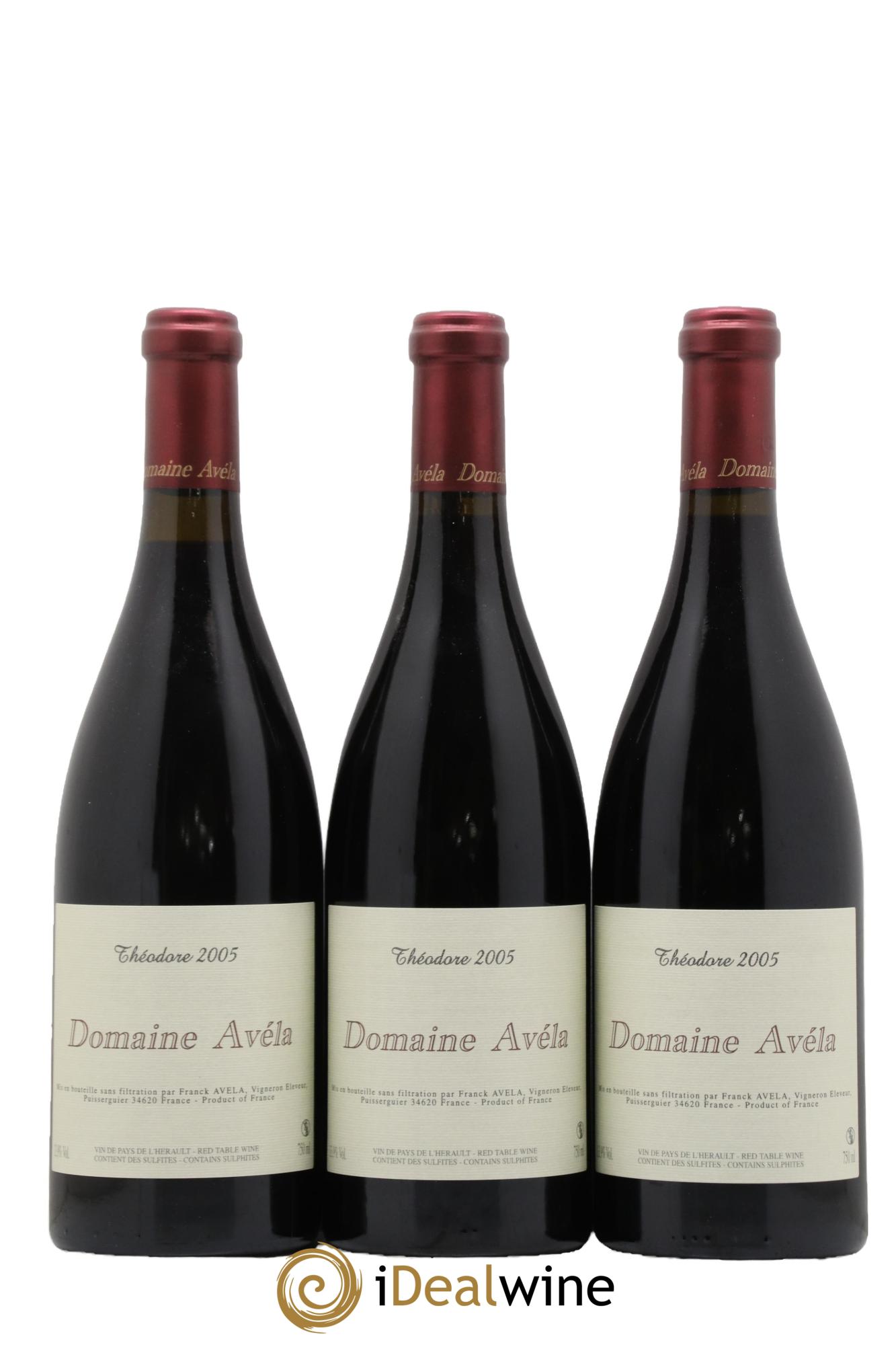 Vin de France Théodore Avéla 2005 - Lot de 6 bouteilles - 1