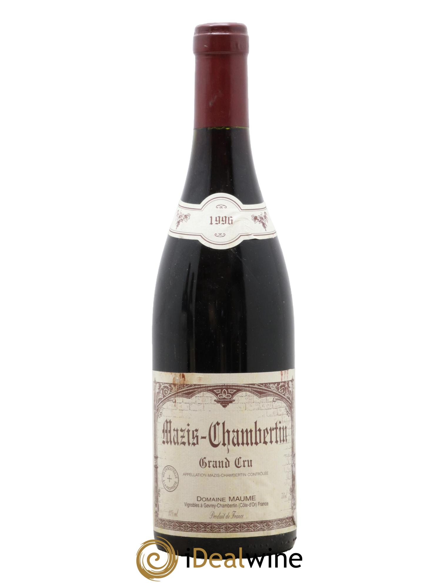 Mazis-Chambertin Grand Cru Maume (Domaine) 1996 - Lot de 1 bouteille - 0
