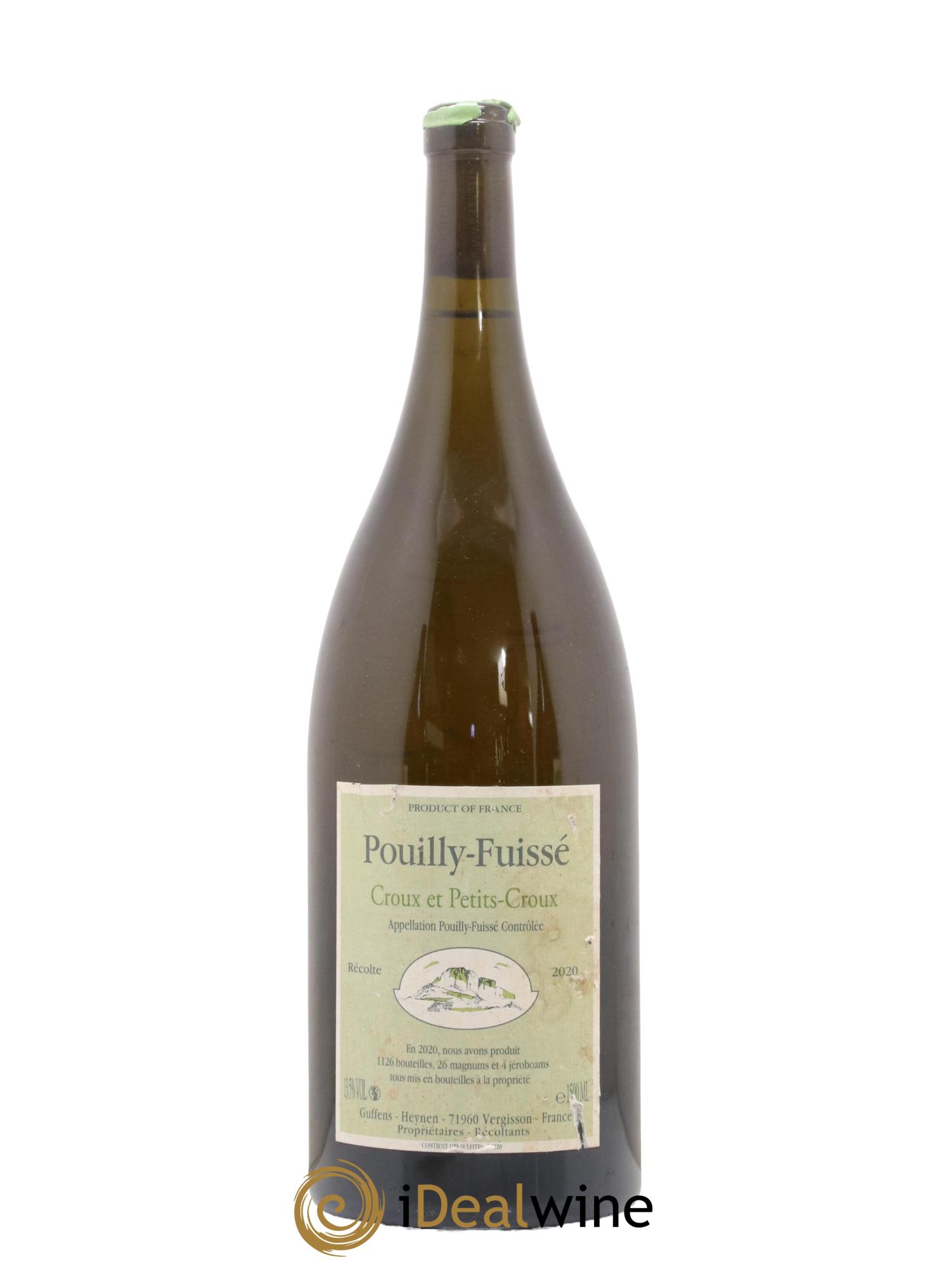 Pouilly-Fuissé Croux et Petits croux Guffens-Heynen 2020 - Lot de 1 magnum - 0