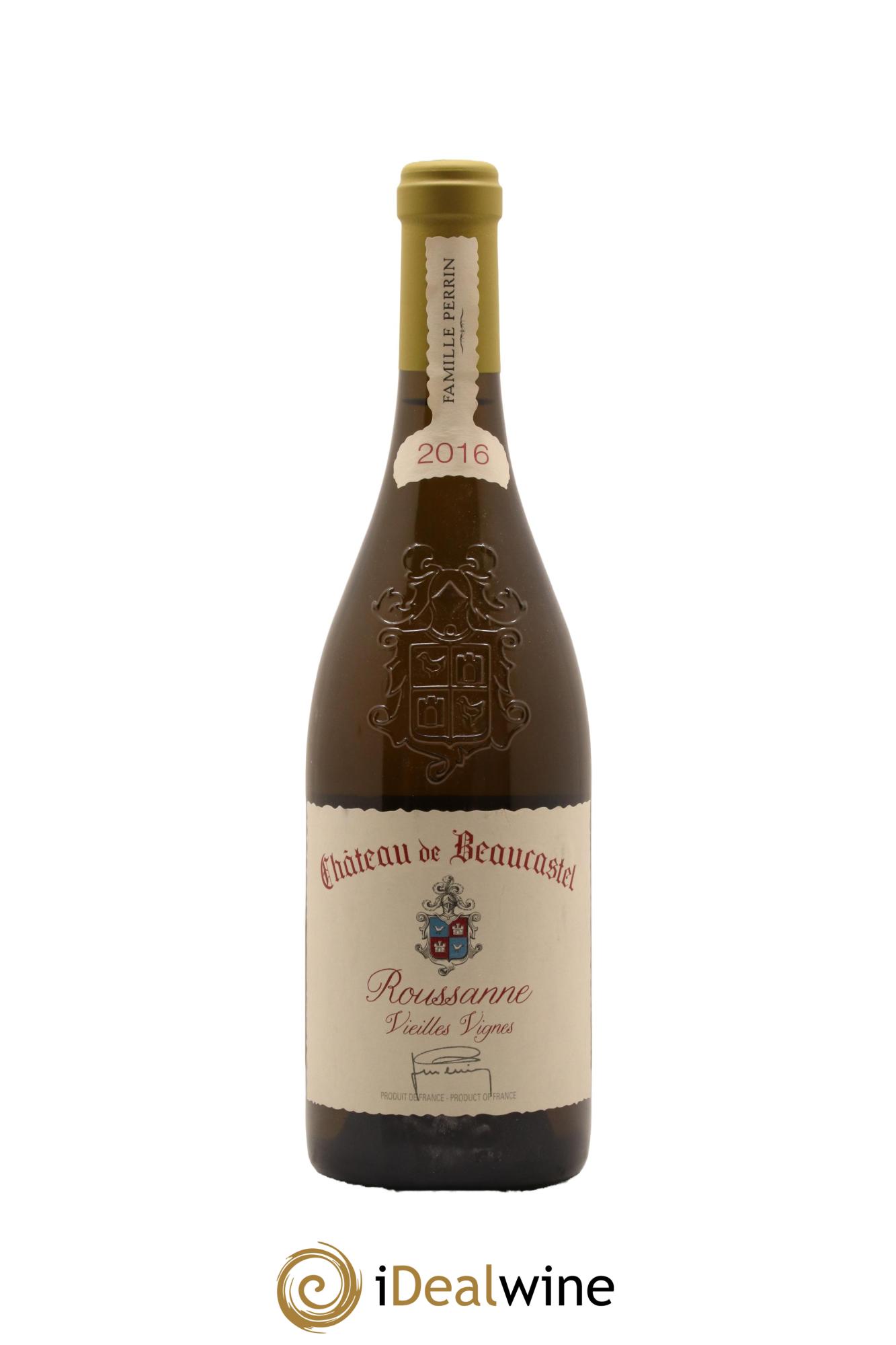 Châteauneuf-du-Pape Château de Beaucastel Vieilles vignes Roussanne Famille Perrin 2016 - Lot de 1 bouteille - 0