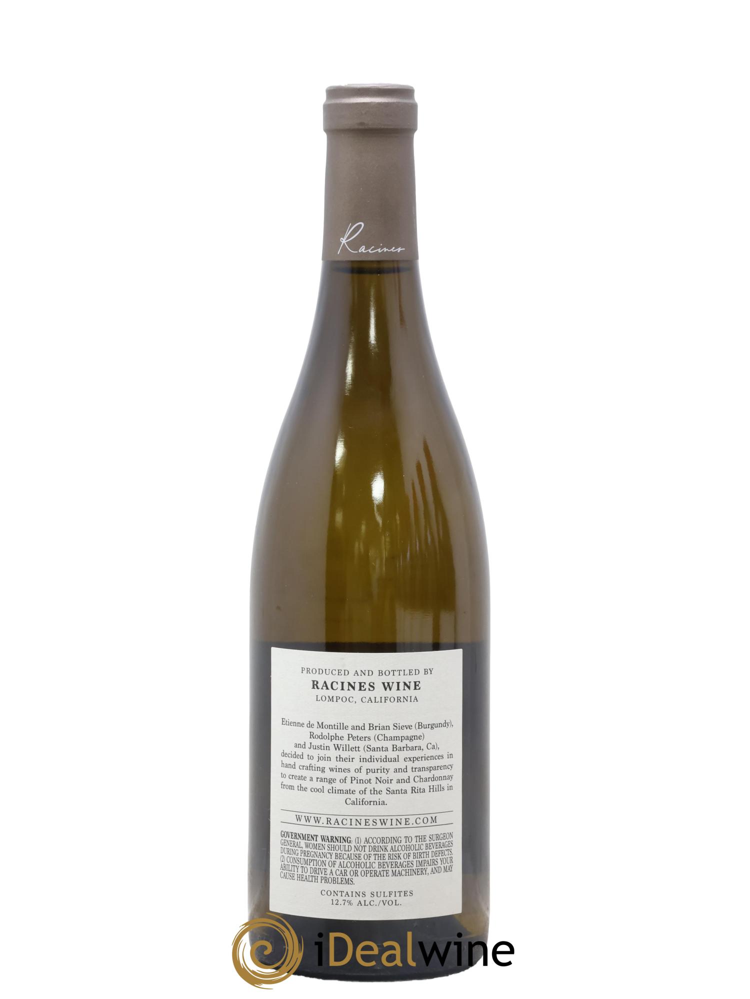 USA Santa Rita Hills Racines Bentrock Vineyard Chardonnay 2018 - Lot de 1 bouteille - 1