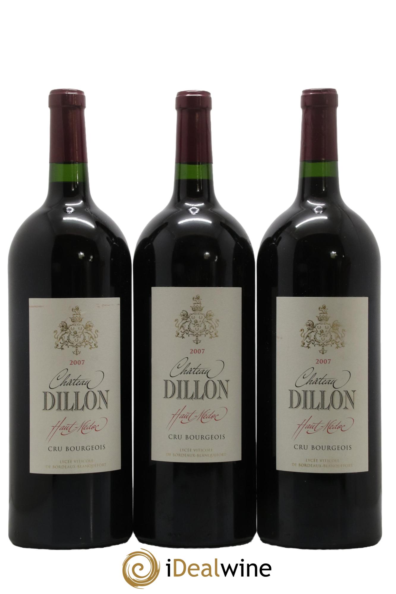 Château Dillon Cru Bourgeois 2007 - Lotto di 3 magnum - 0