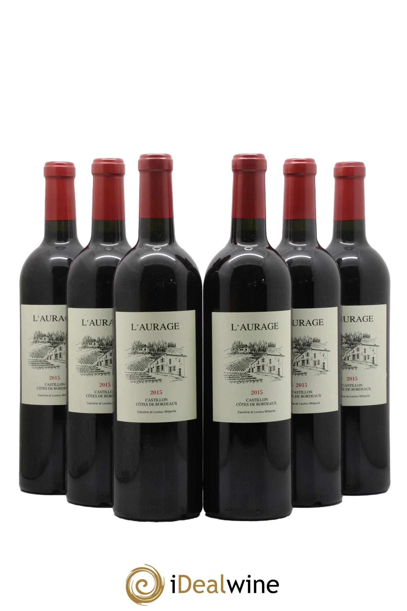 L'Aurage 2015 - Lot of 6 bottles - 0