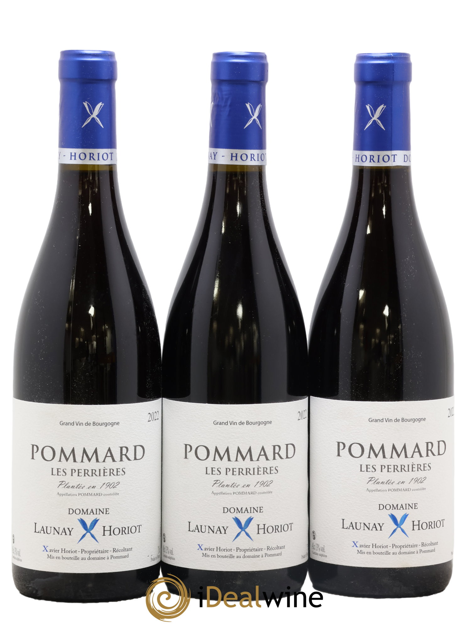 Pommard Les Perrieres Plantee en 1902 Launay Horiot 2022 - Lot de 3 bouteilles - 0