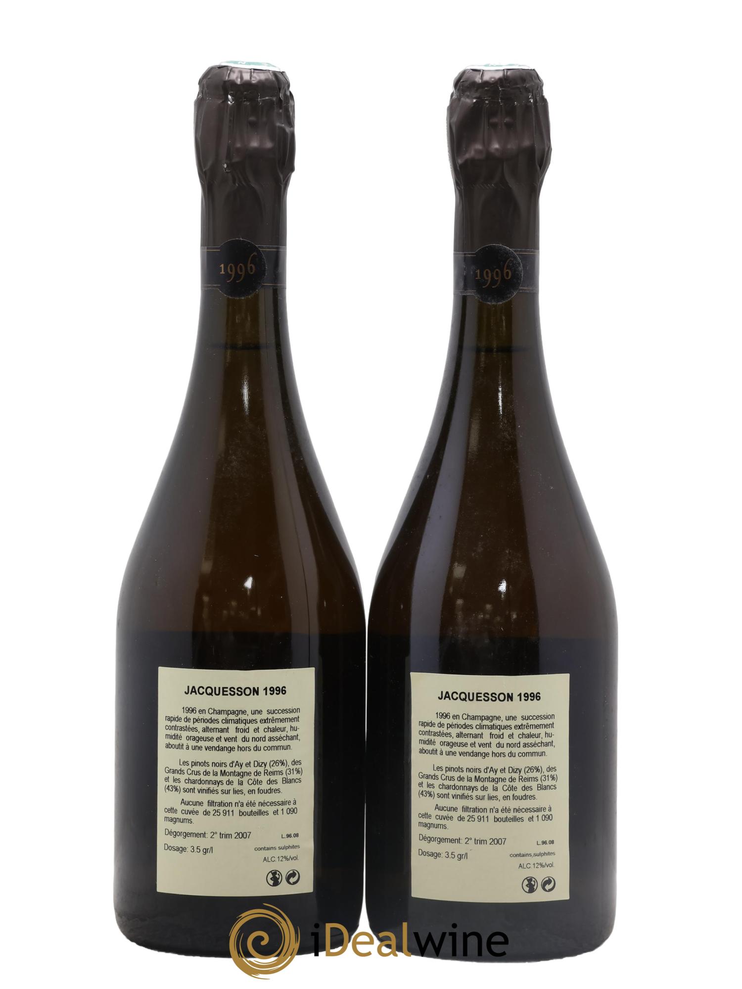 Millésimé Jacquesson 1996 - Lotto di 2 bottiglie - 1