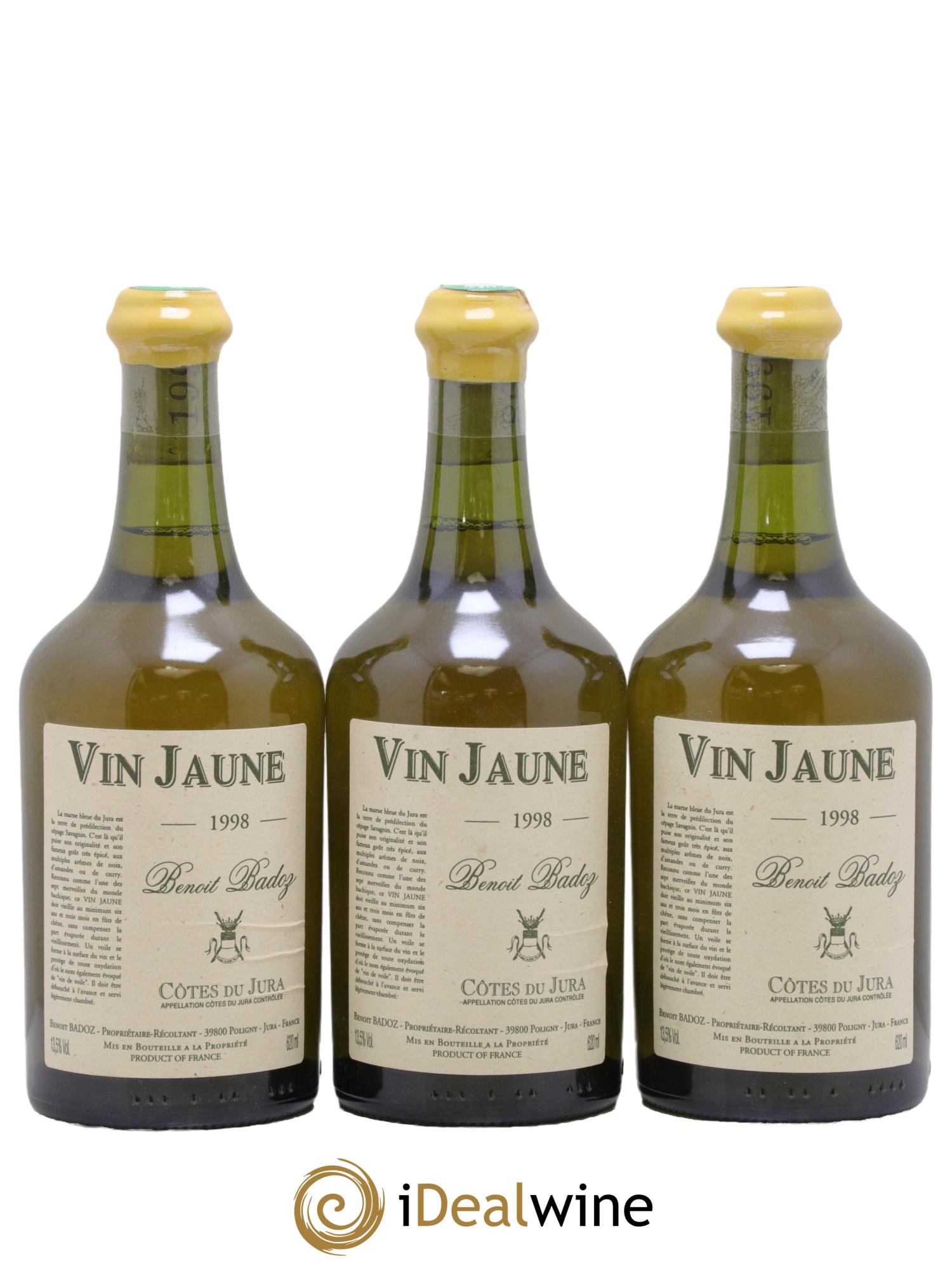 Côtes du Jura Vin Jaune Badoz 1998 - Posten von 3 Clavelin - 0