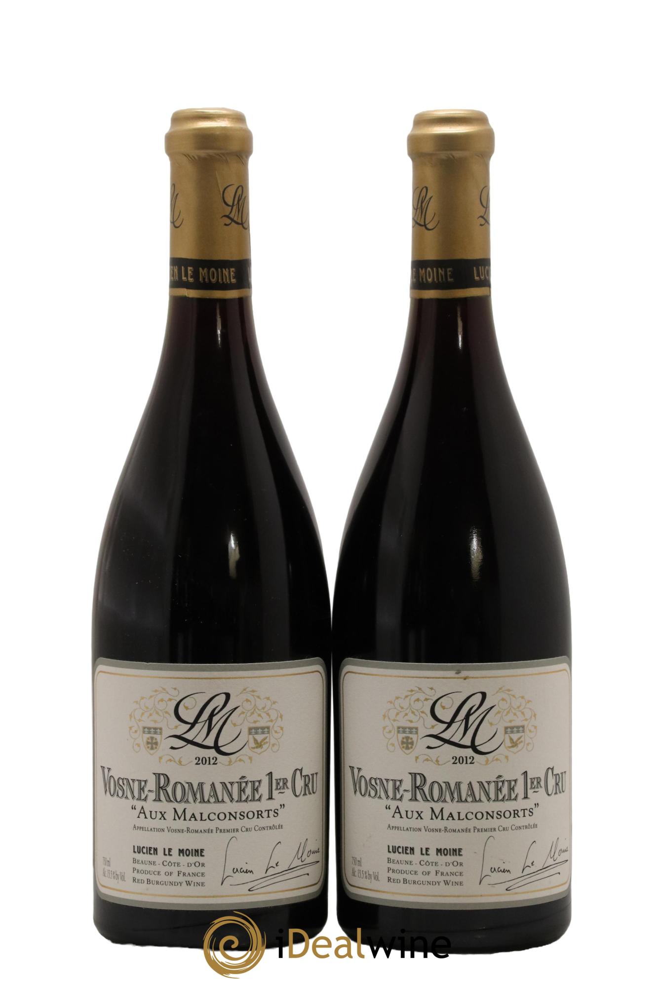 Vosne-Romanée 1er Cru Les Malconsorts Lucien Le Moine 2012 - Lot of 2 bottles - 0