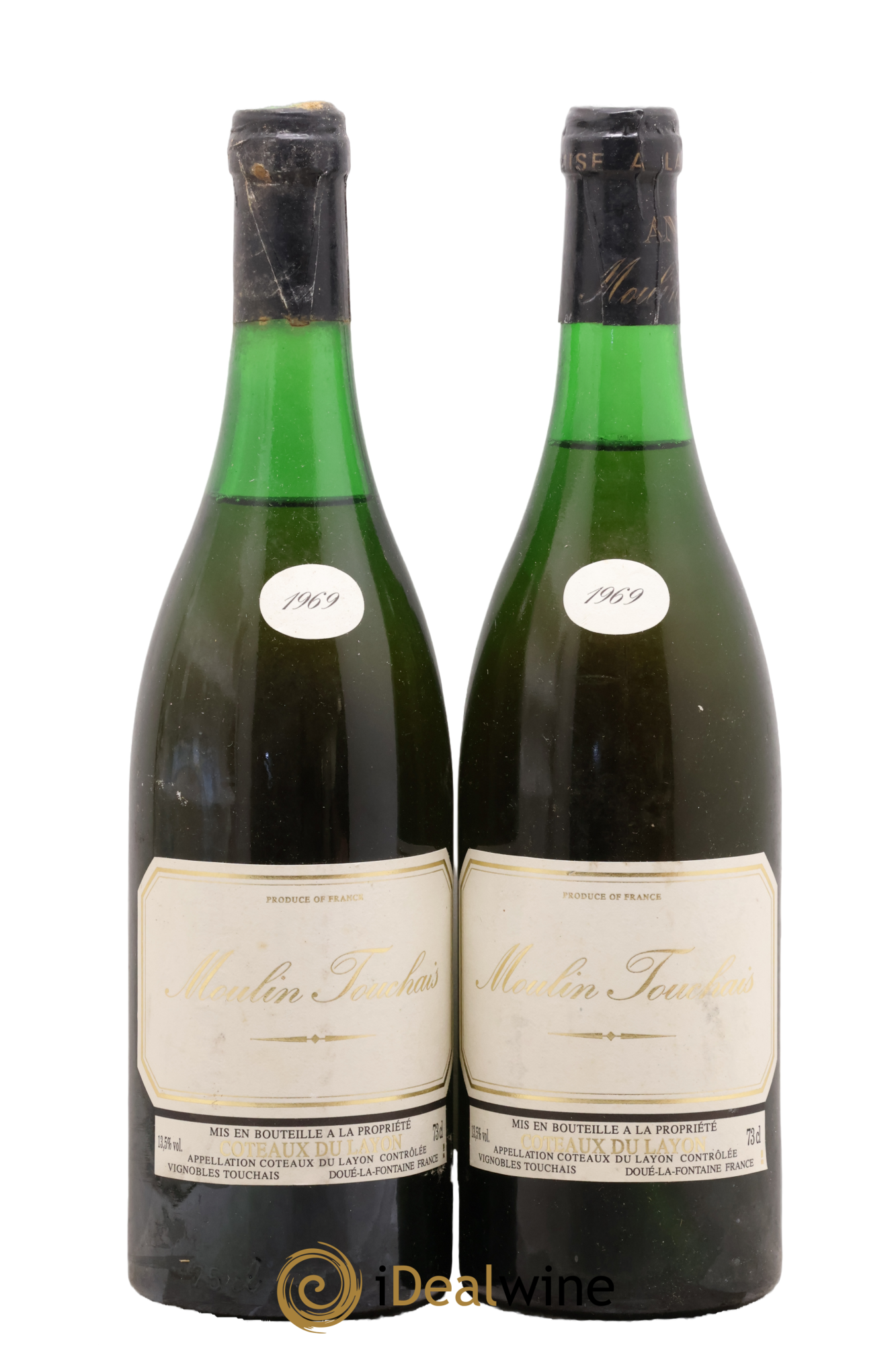 Coteaux du Layon Moulin Touchais 1969 - Lot of 2 bottles - 0