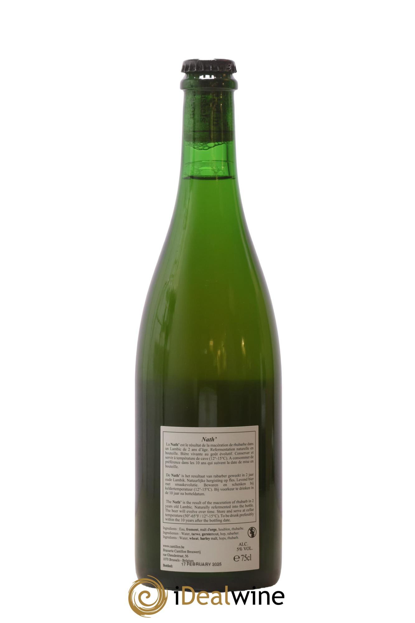 Bière Gueuze Cantillon Cuvée Nath (bottled 2025) - Lot de 1 bouteille - 1