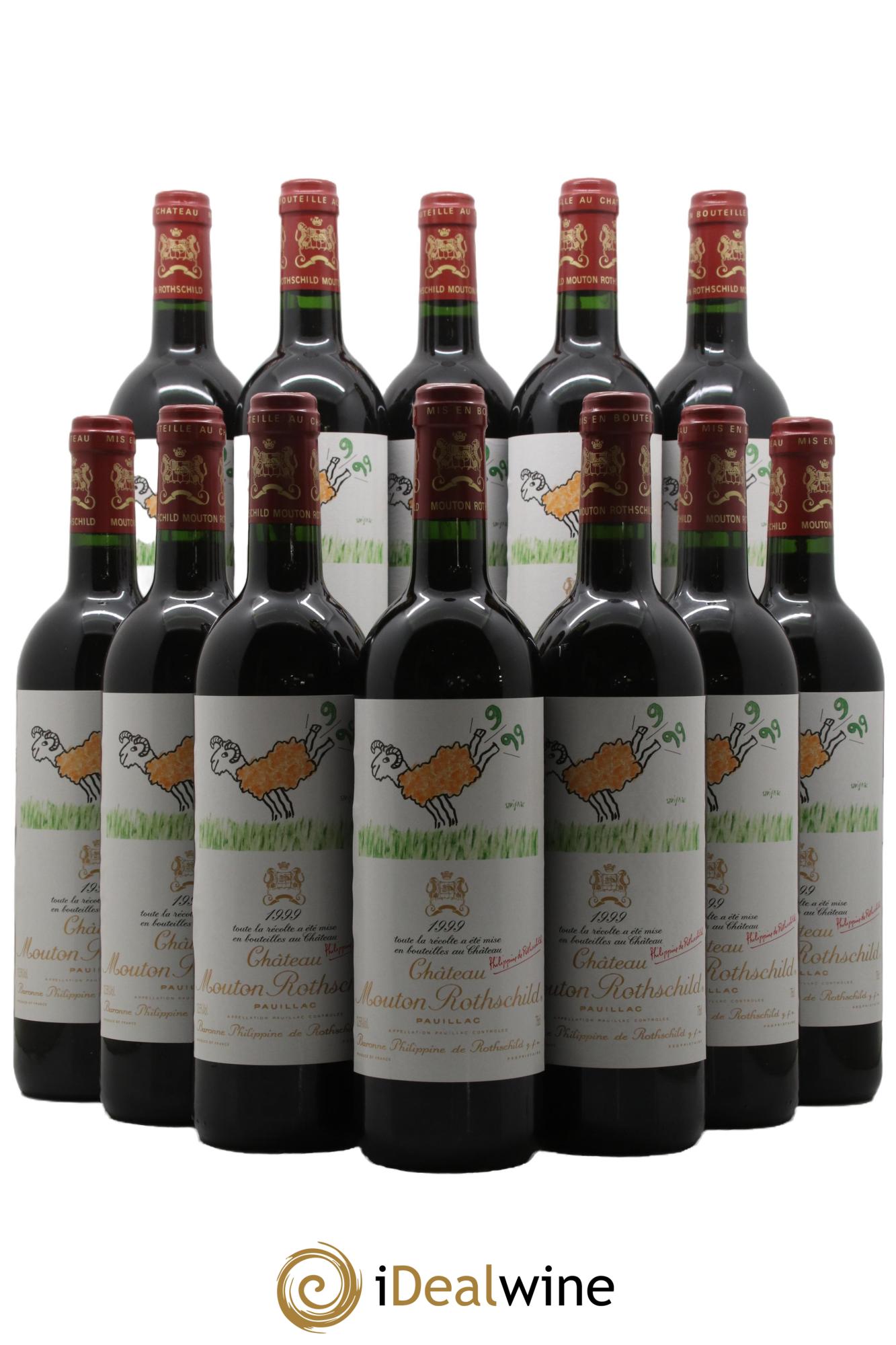 Château Mouton Rothschild 1er Grand Cru Classé 1999 - Lot of 12 bottles - 0