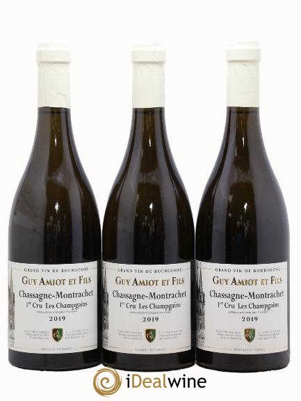 Chassagne-Montrachet 1er Cru Champs Gains Guy Amiot & Fils 2019 - Posten von 3 Flaschen - 0
