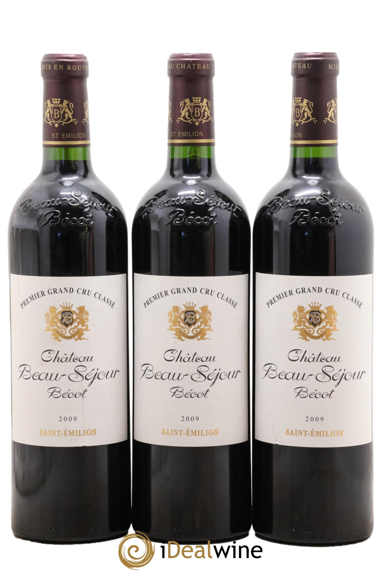 Château Beau-Séjour Bécot 1er Grand Cru Classé B 2009 - Lot de 3 bouteilles - 0