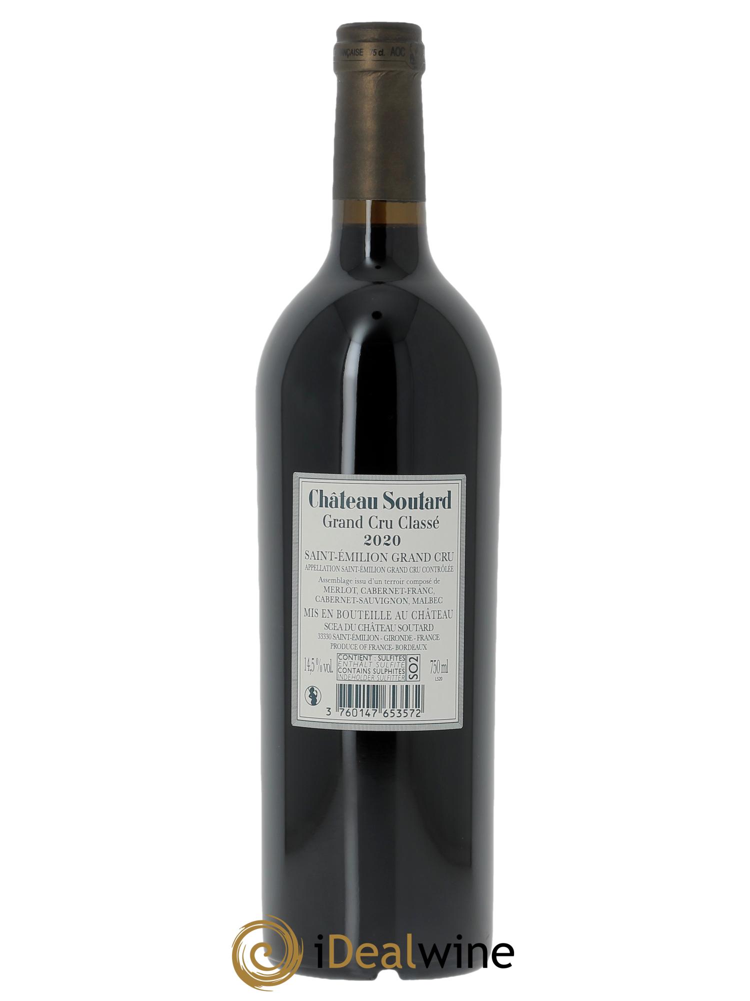 Château Soutard Grand Cru Classé  2020 - Lotto di 1 bottiglia - 1