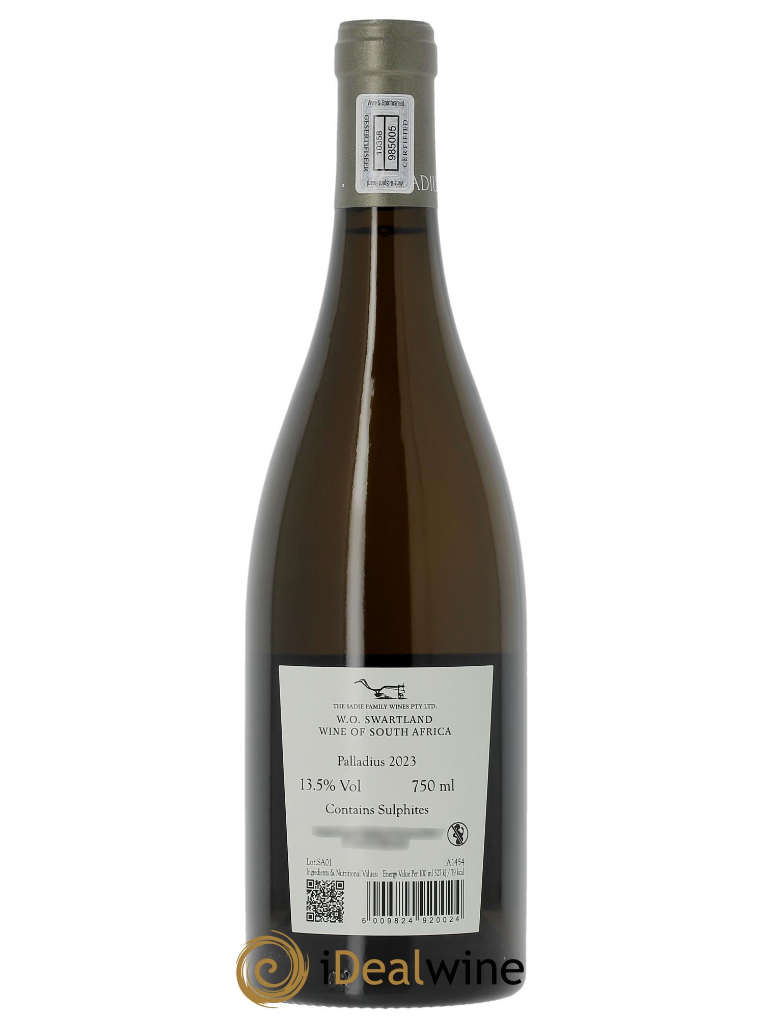 Swartland The Sadie Family Palladius 2023 - Lot de 1 bouteille - 1