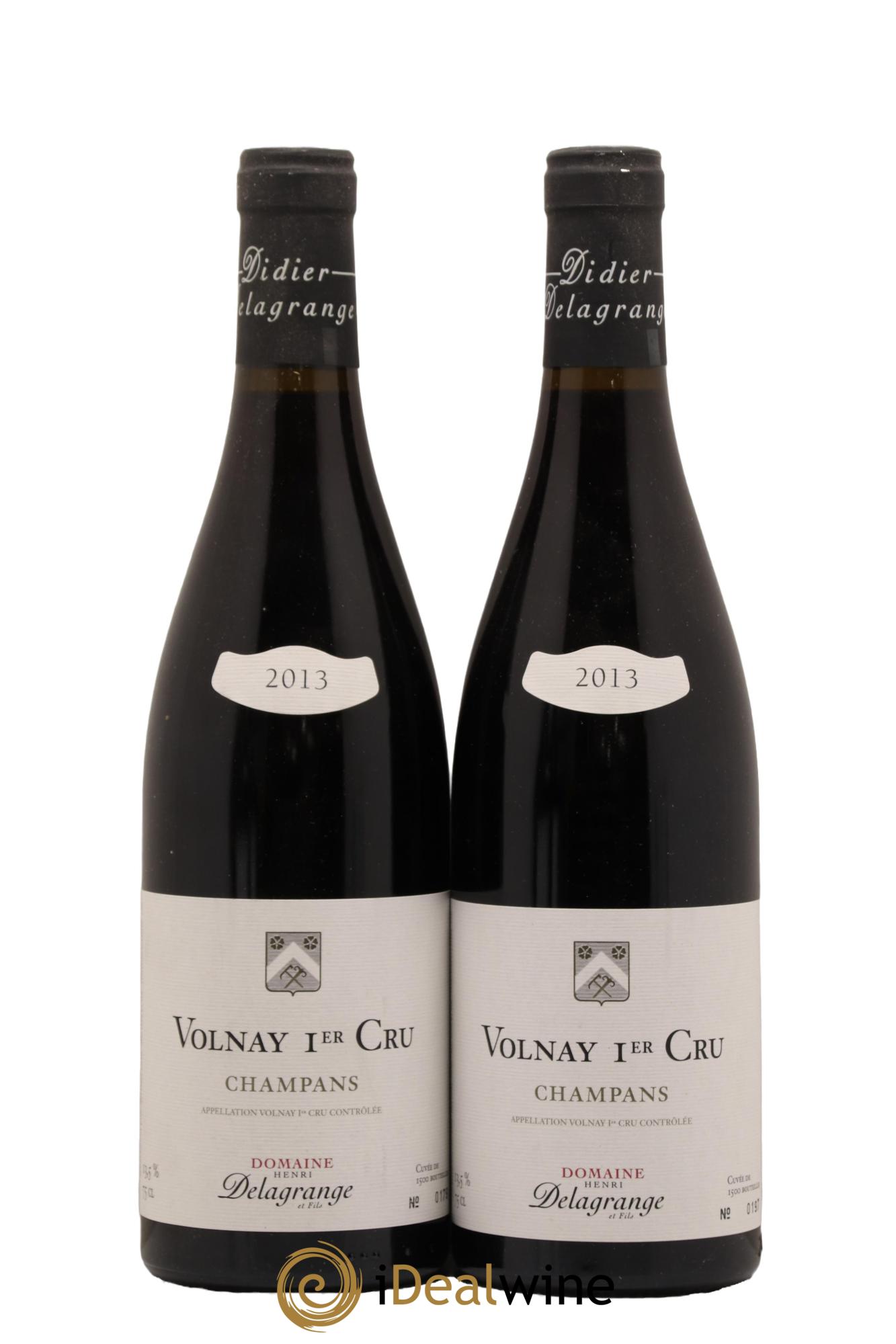 Volnay 1er Cru Champans Domaine Henri Delagrange 2013 - Lot de 2 bouteilles - 0