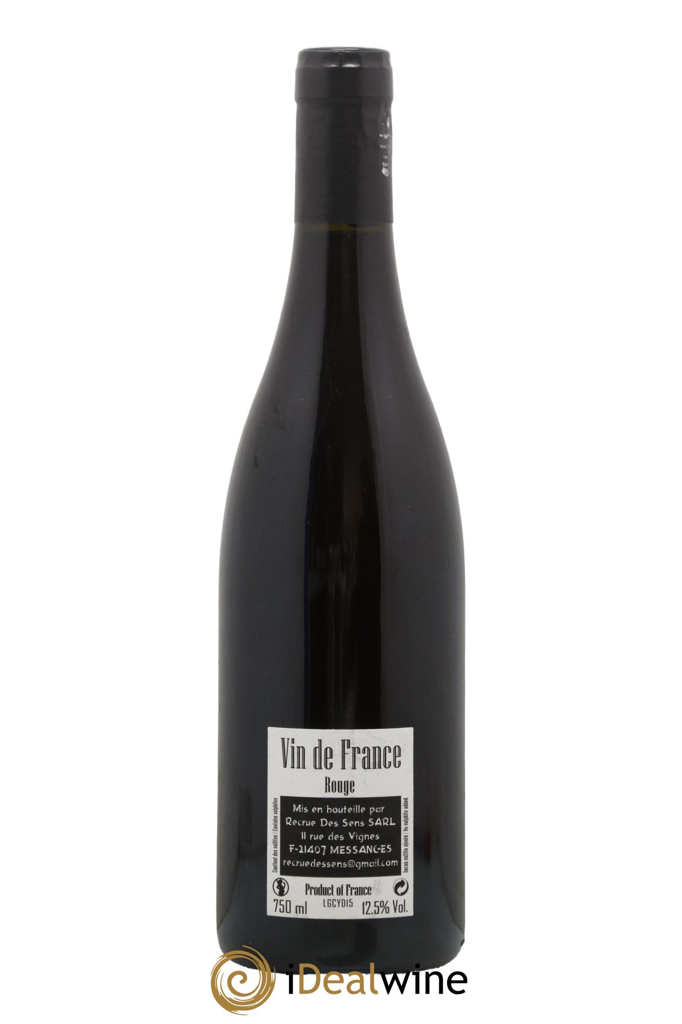 Vin de France GC Yann Durieux - Recrue des Sens 2015 - Lot de 1 bouteille - 1