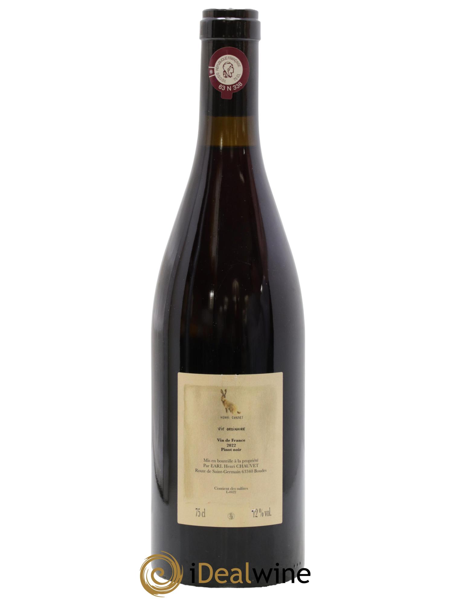 Vin de France Vie ordinaire Henri Chauvet 2022 - Posten von 1 Flasche - 1