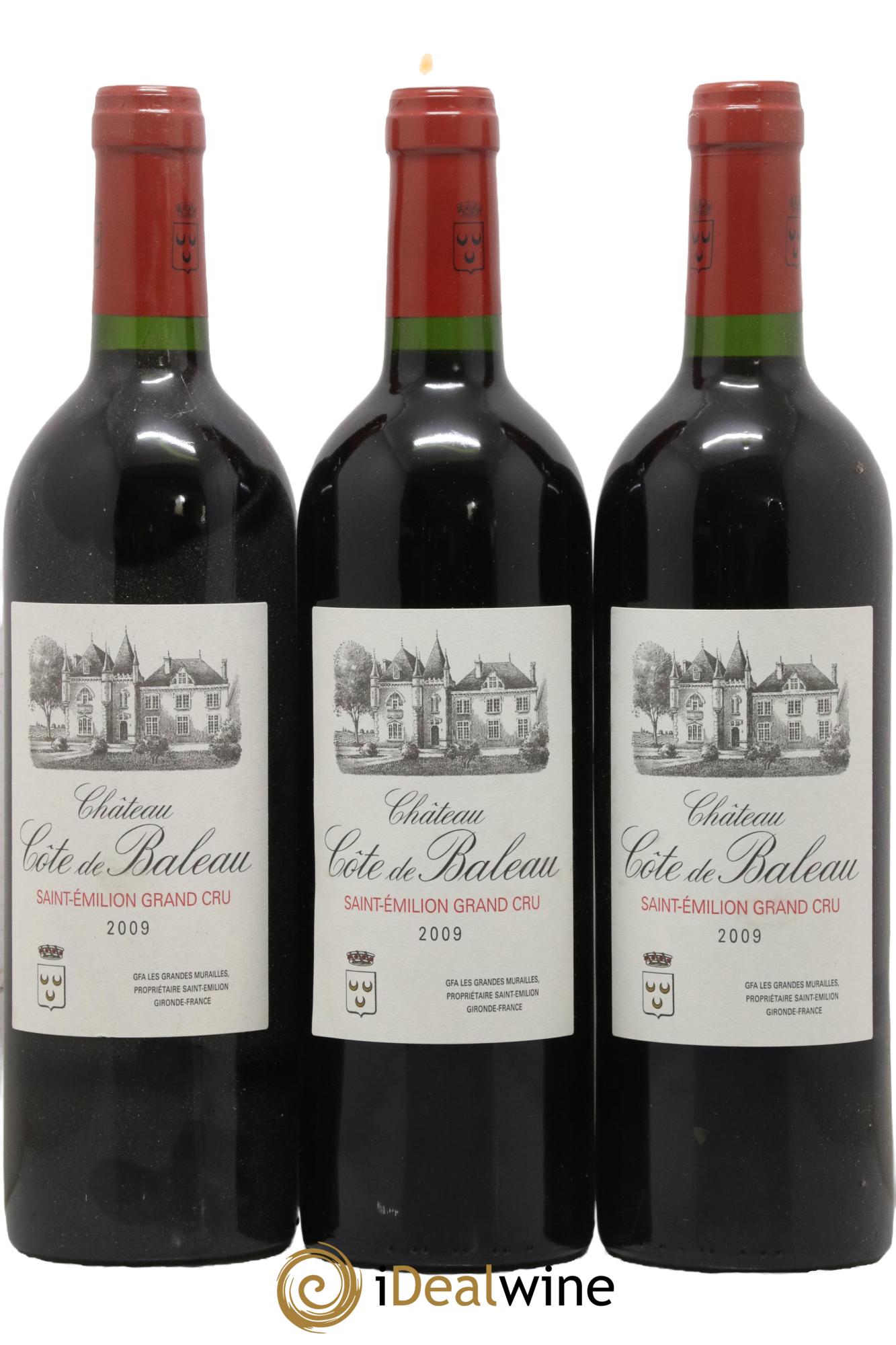 Château Côte de Baleau Grand Cru Classé 2009 - Lot de 3 bouteilles - 0