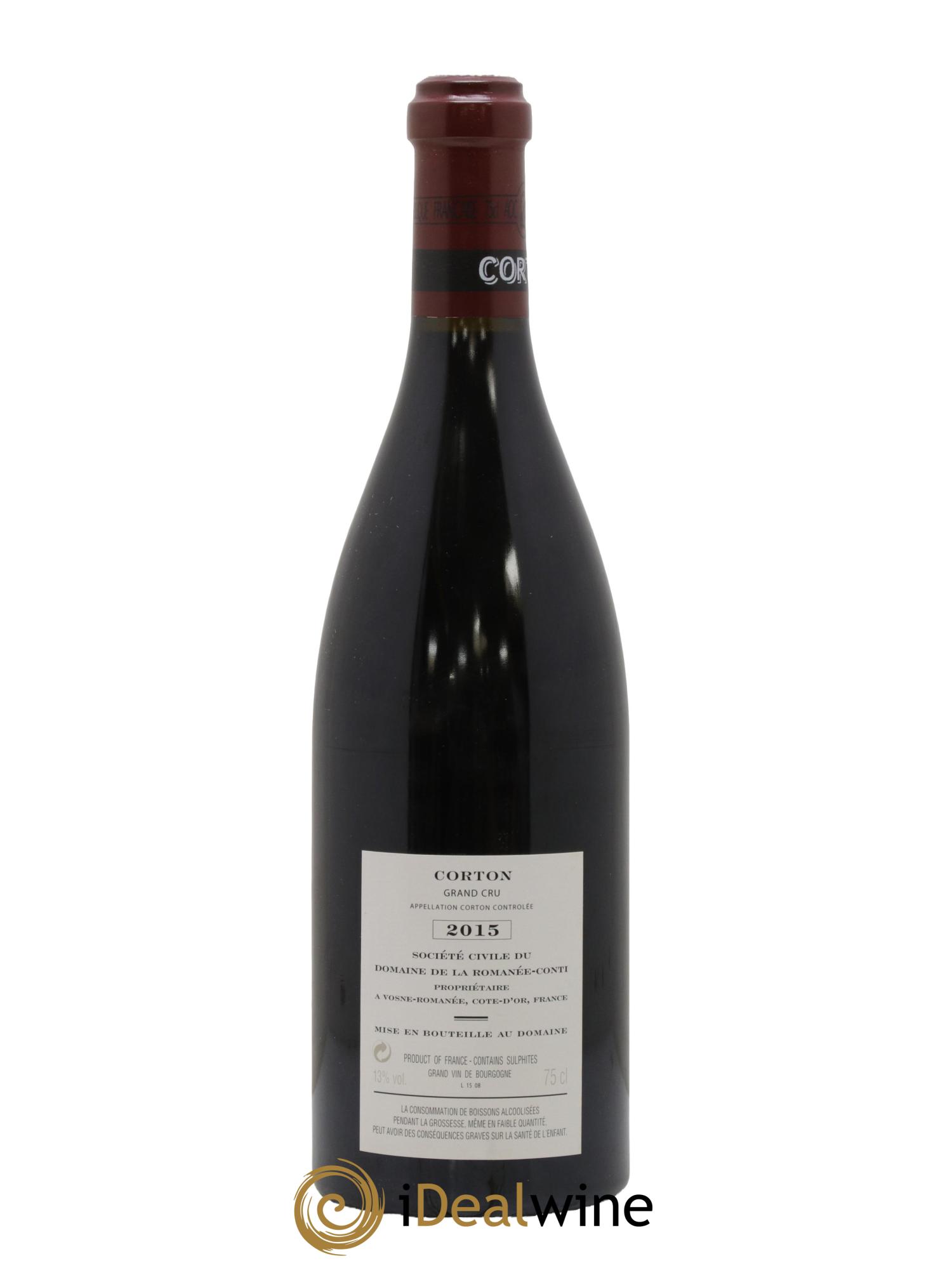 Corton Grand Cru Domaine de la Romanée-Conti 2015 - Lot de 1 bouteille - 1