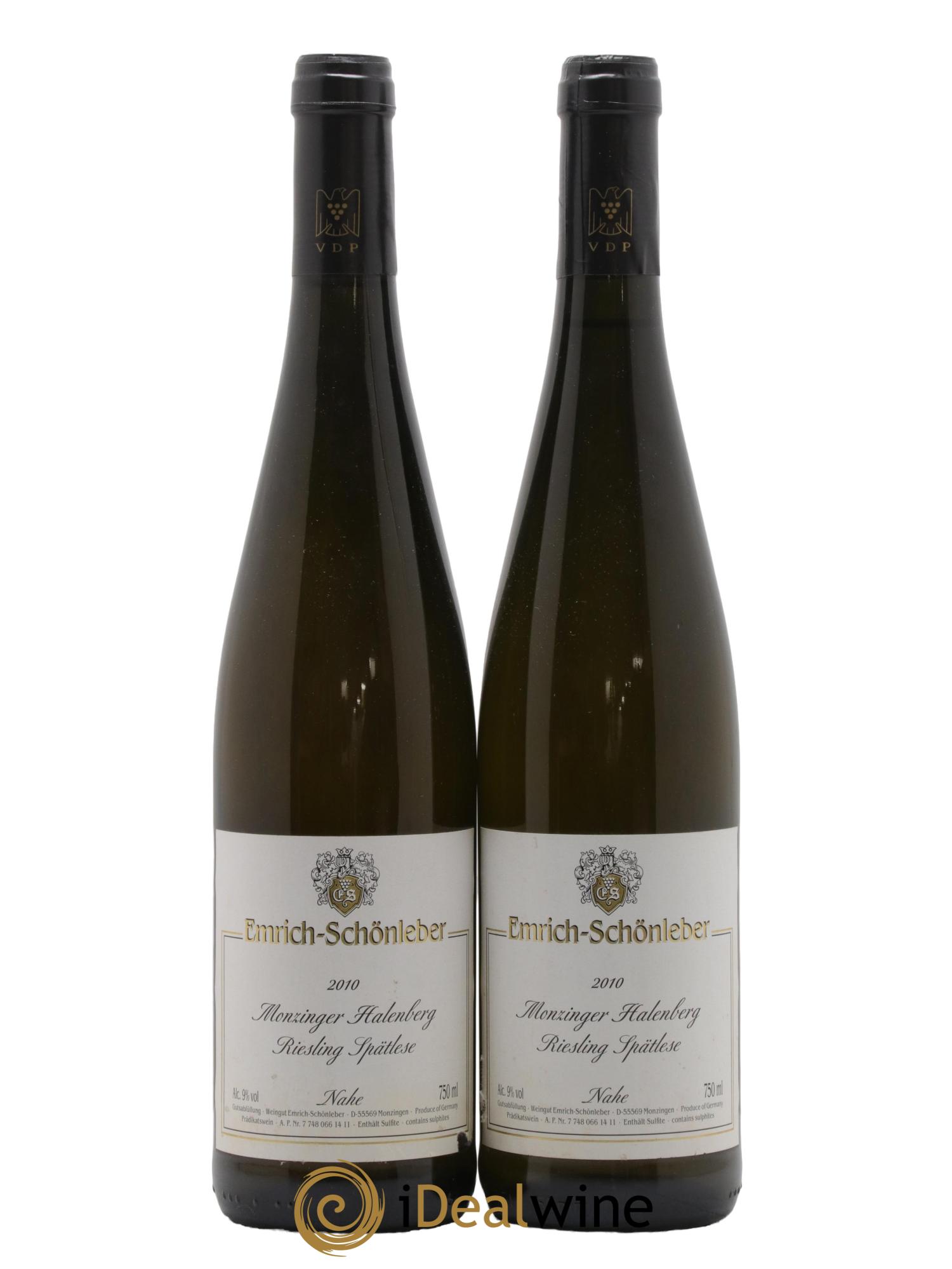 Allemagne Nahe Monzinger Riesling Spätlese Halenberg Weingut Emrich-Schönleber 2010 - Lot de 2 bouteilles - 0