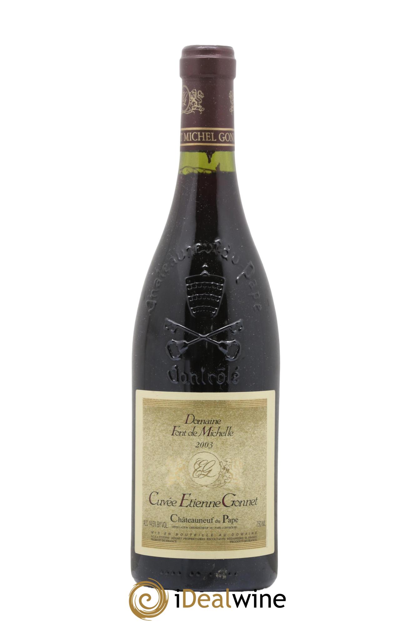 Châteauneuf-du-Pape Domaine Font de Michelle Cuvée Etienne Gonnet Famille Gonnet 2003 - Lot de 1 bouteille - 0