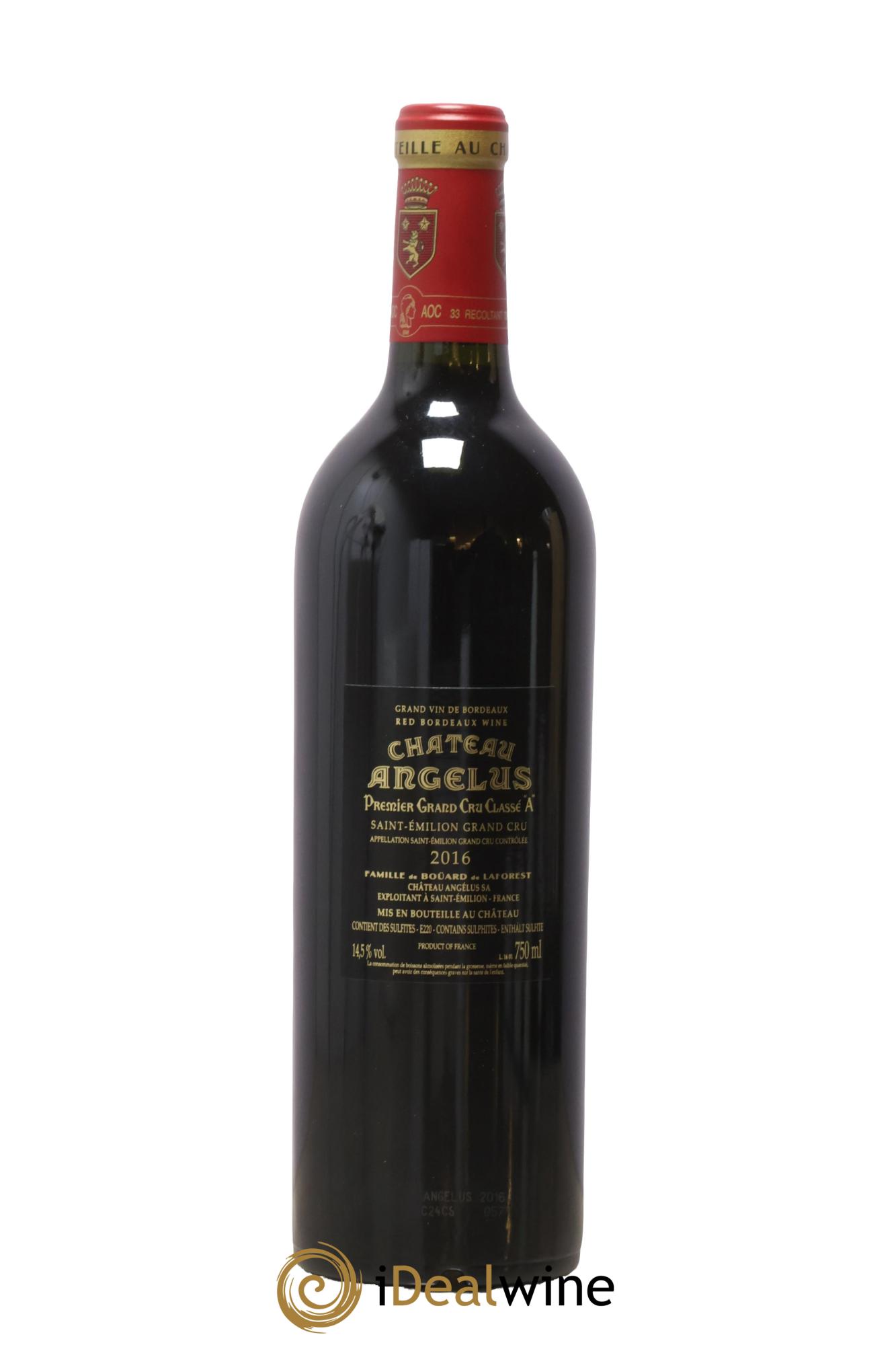 Château Angélus 1er Grand Cru Classé A 2016 - Lot of 1 bottle - 1
