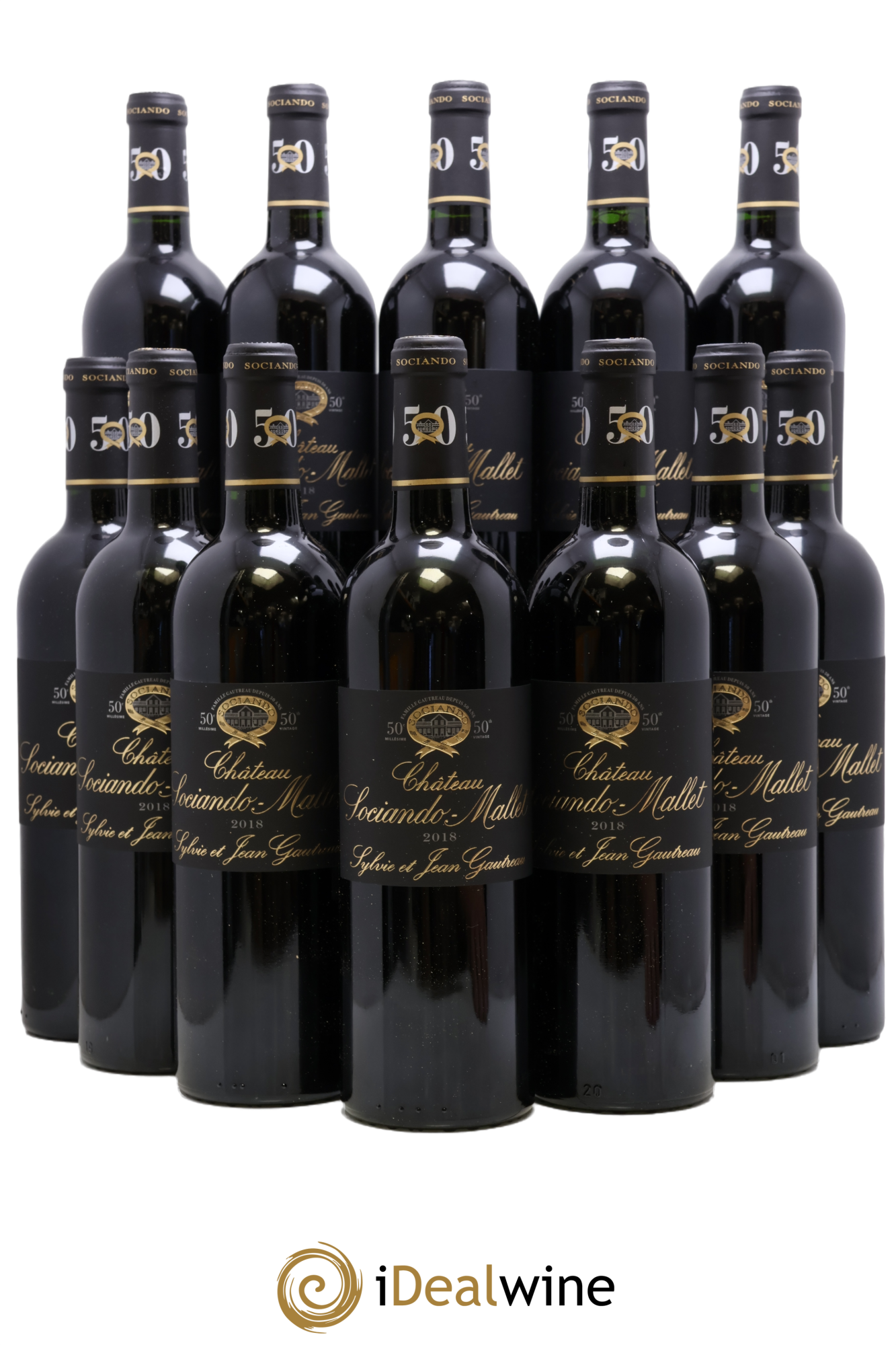 Château Sociando Mallet 2018 - Lot of 12 bottles - 0
