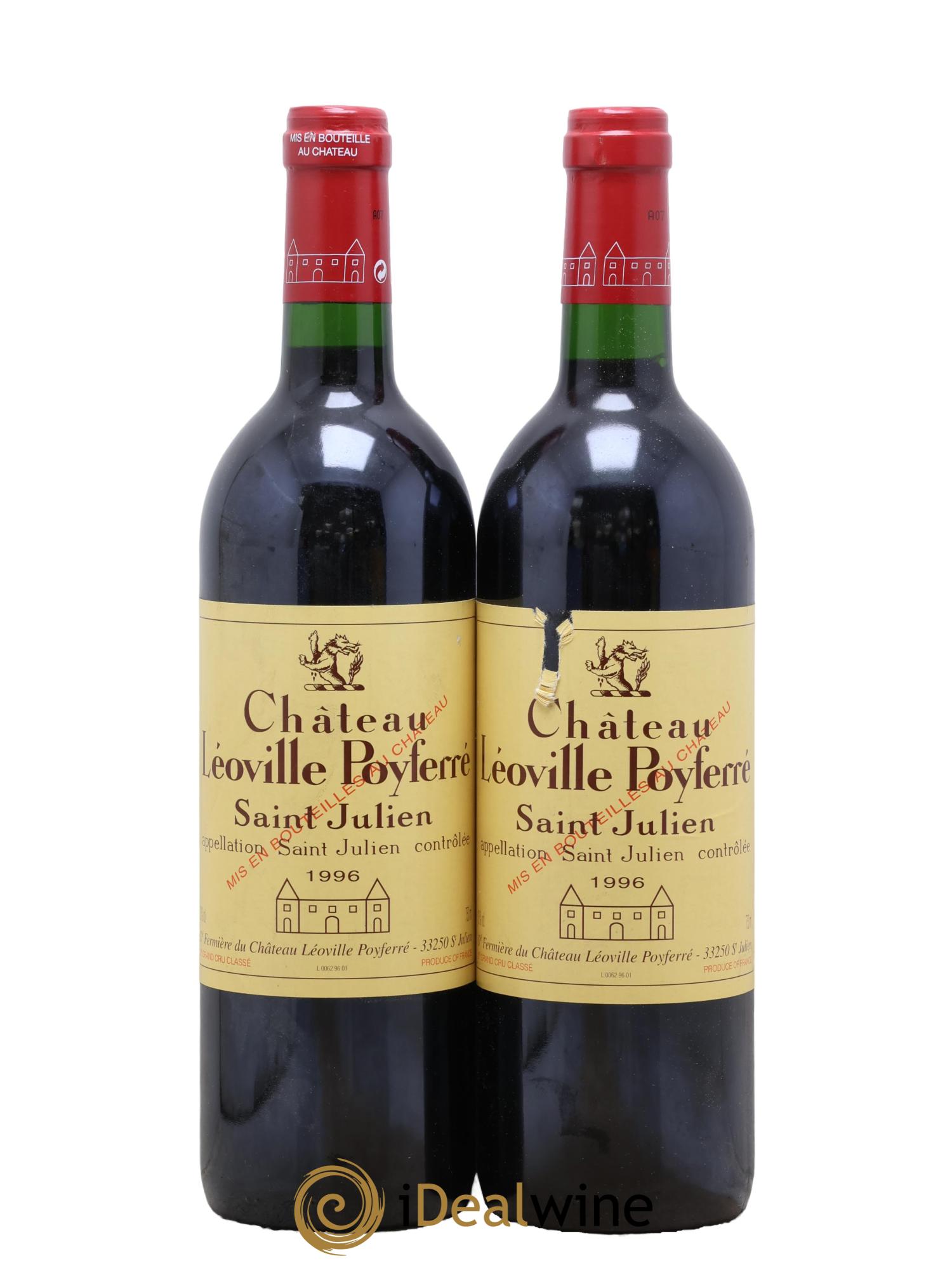 Château Léoville Poyferré 2ème Grand Cru Classé 1996 - Lot of 2 bottles - 0