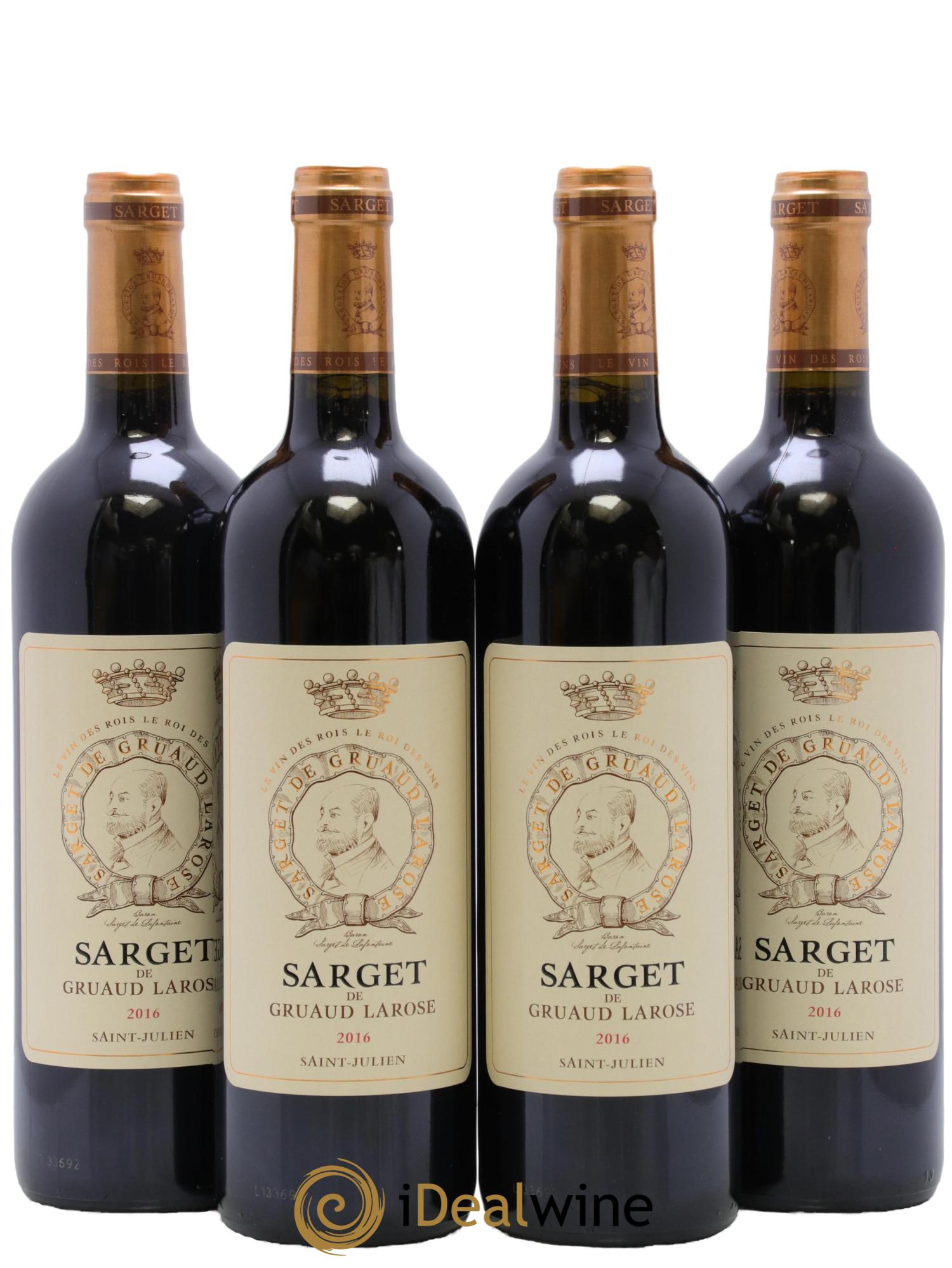 Sarget de Gruaud Larose Second Vin 2016 - Lot of 4 bottles - 0