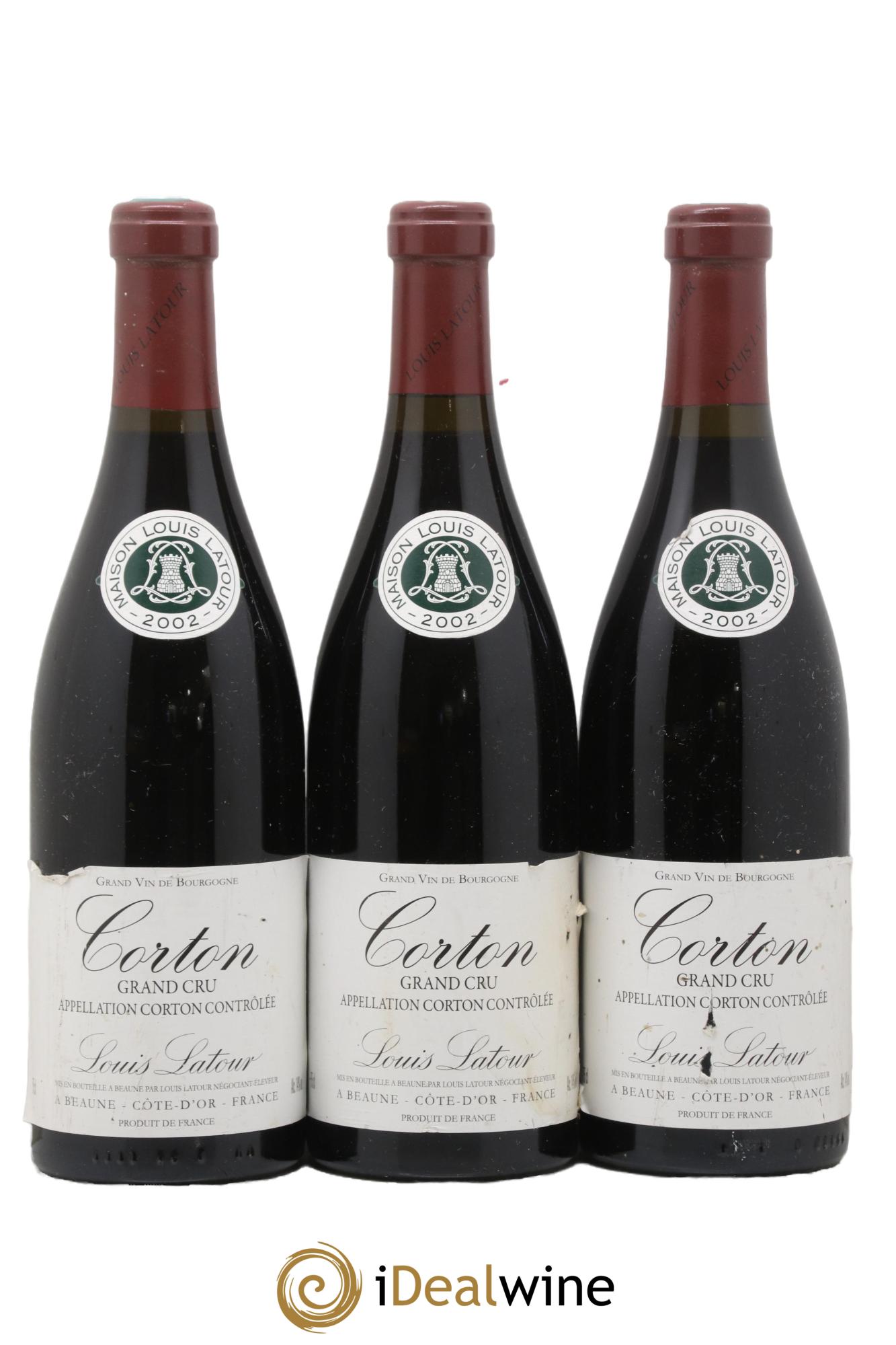 Corton Grand Cru Louis Latour 2002 - Lot de 3 bouteilles - 0