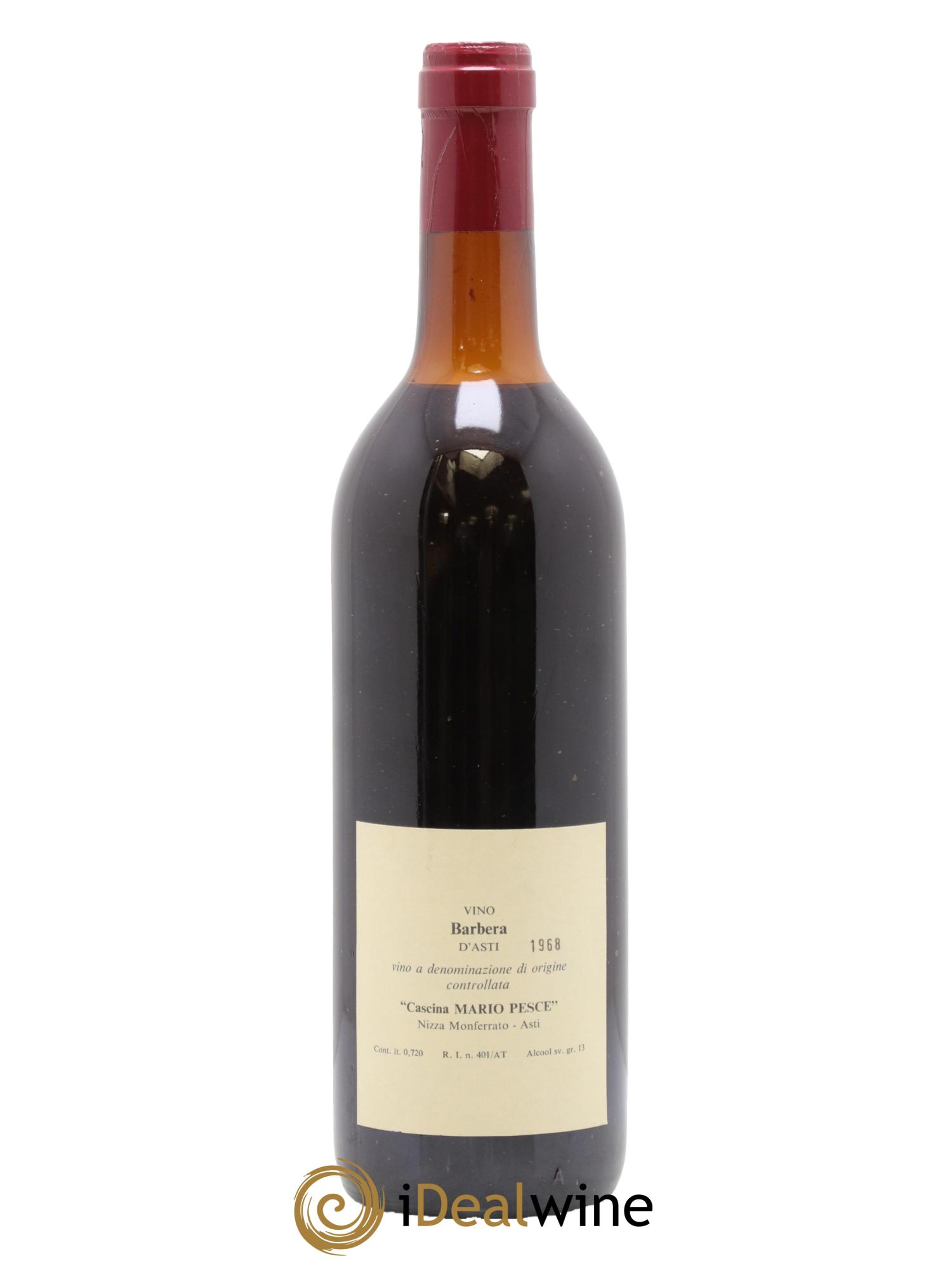 Piémont Barbera D'Asti Cascina Mario Pesce 1968 - Lot of 1 bottle - 1