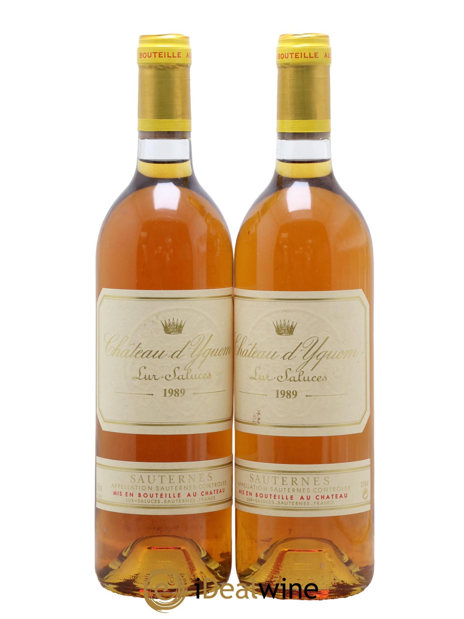 Château d' Yquem 1er Cru Classé Supérieur 1989 - Posten von 2 Flaschen - 0