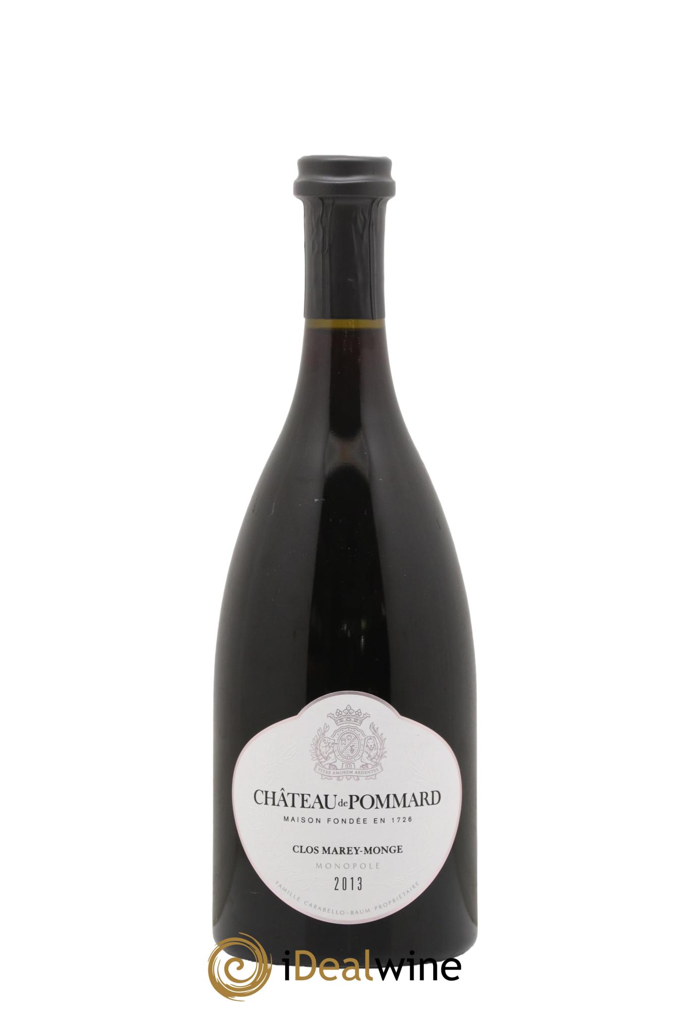 Pommard Clos Marey-Monge Monopole Château de Pommard Clos Marey Monge Monopole Château de Pommard Famille Carabello-Baum 2013 - Lot de 1 bouteille - 0