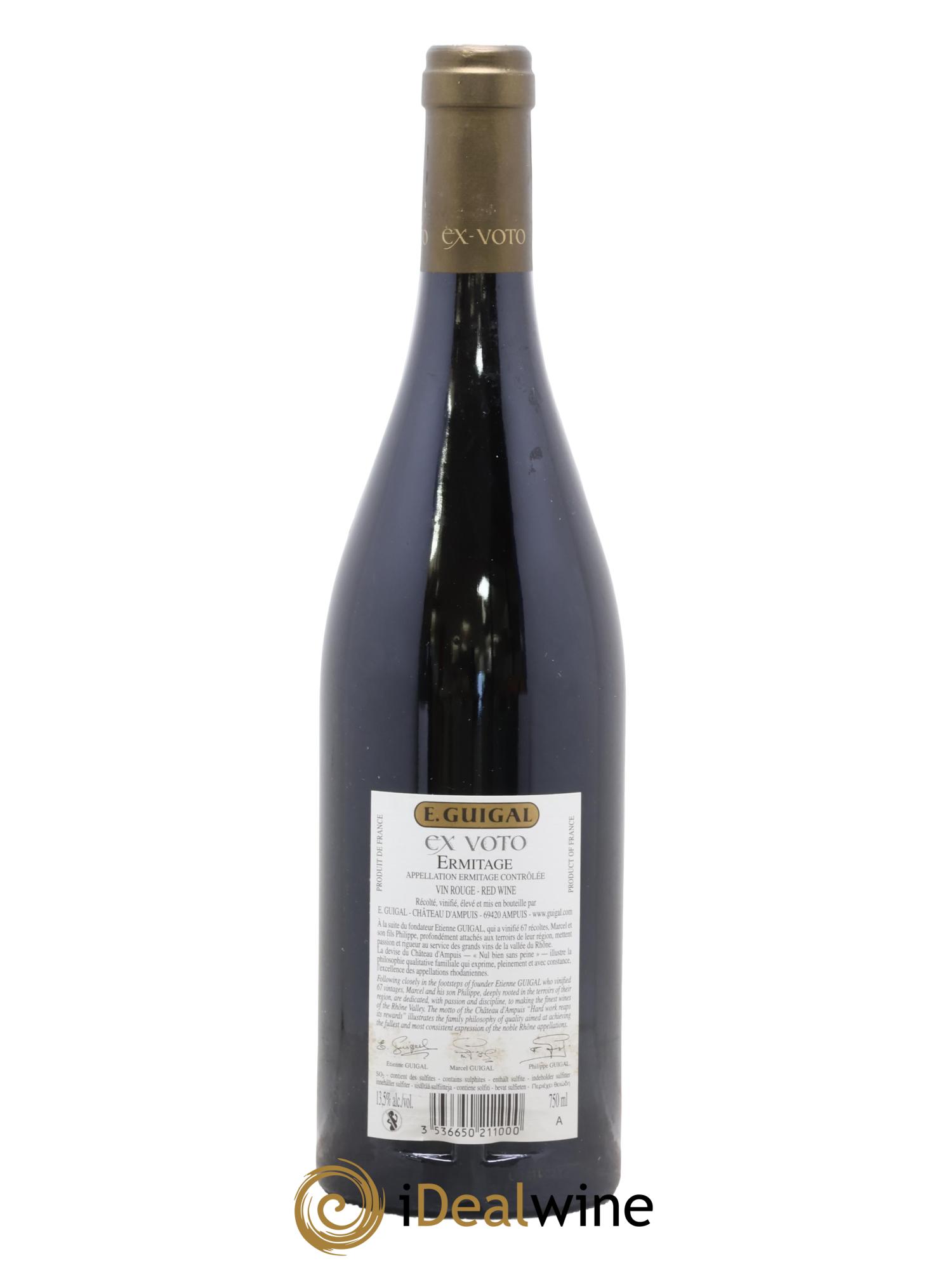 Ermitage Ex Voto Guigal 2010 - Lot de 1 bouteille - 1
