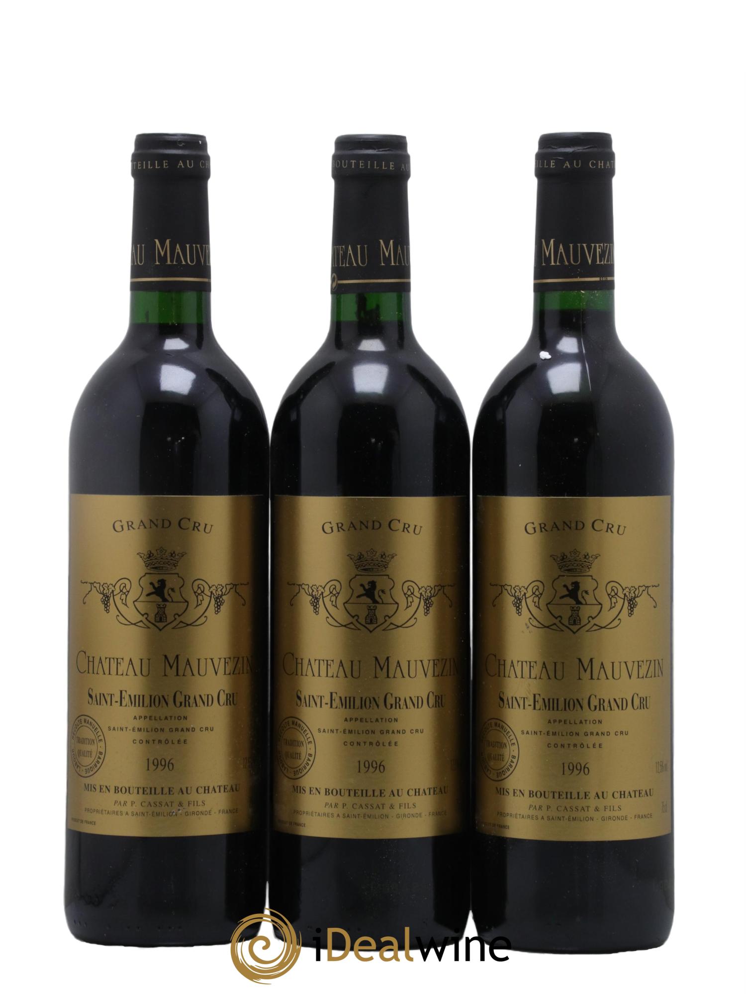 Château Mauvezin 1996 - Lot de 3 bouteilles - 0