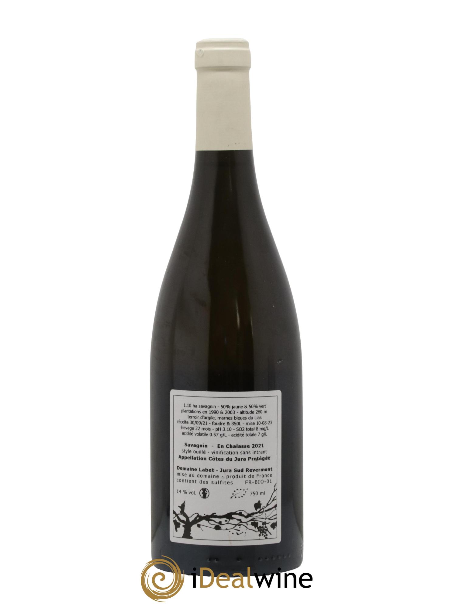 Côtes du Jura Savagnin En Chalasse Labet 2021 - Lot de 1 bouteille - 1