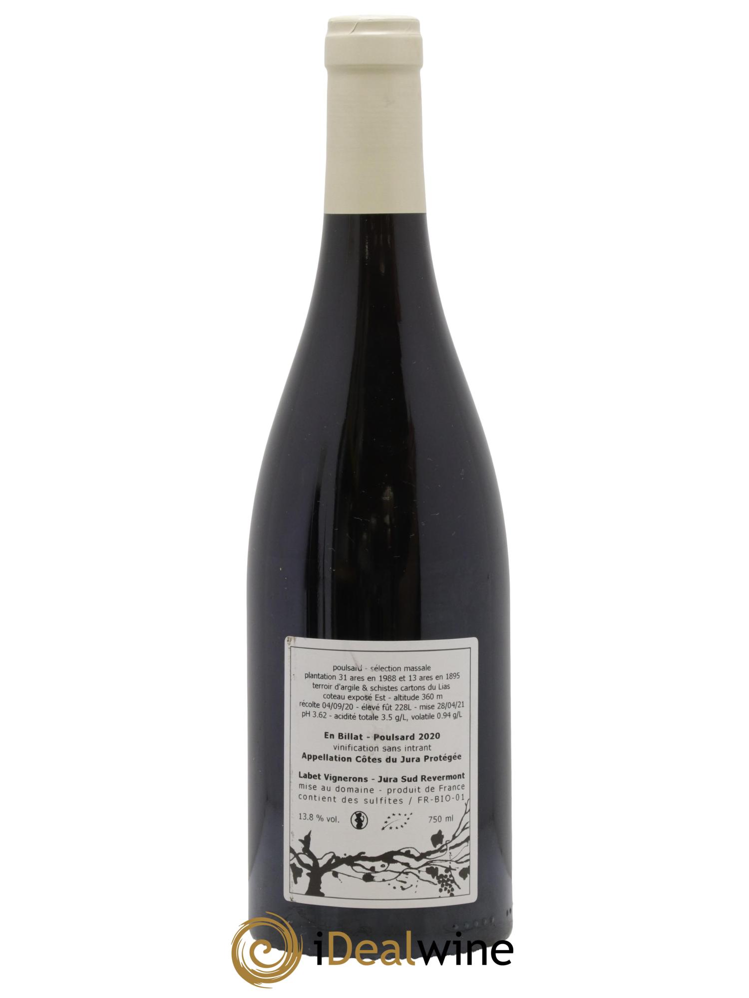 Côtes du Jura Poulsard En Billat Romain - Julien - Charline Labet 2020 - Posten von 1 Flasche - 1