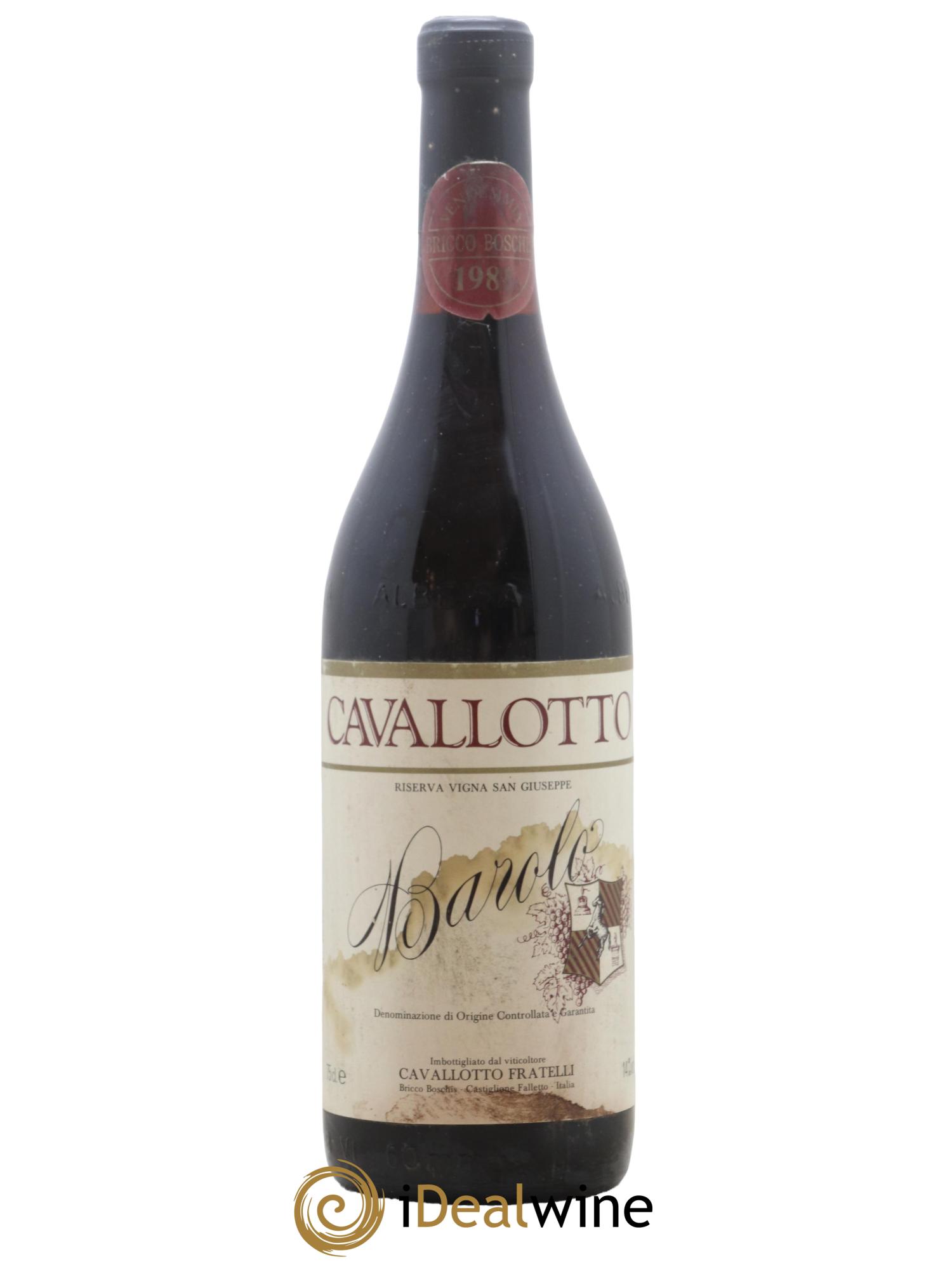 Barolo DOCG Cavallotto Riserva Vigna San Giuseppe Cavallotto 1981 - Lot de 1 bouteille - 0