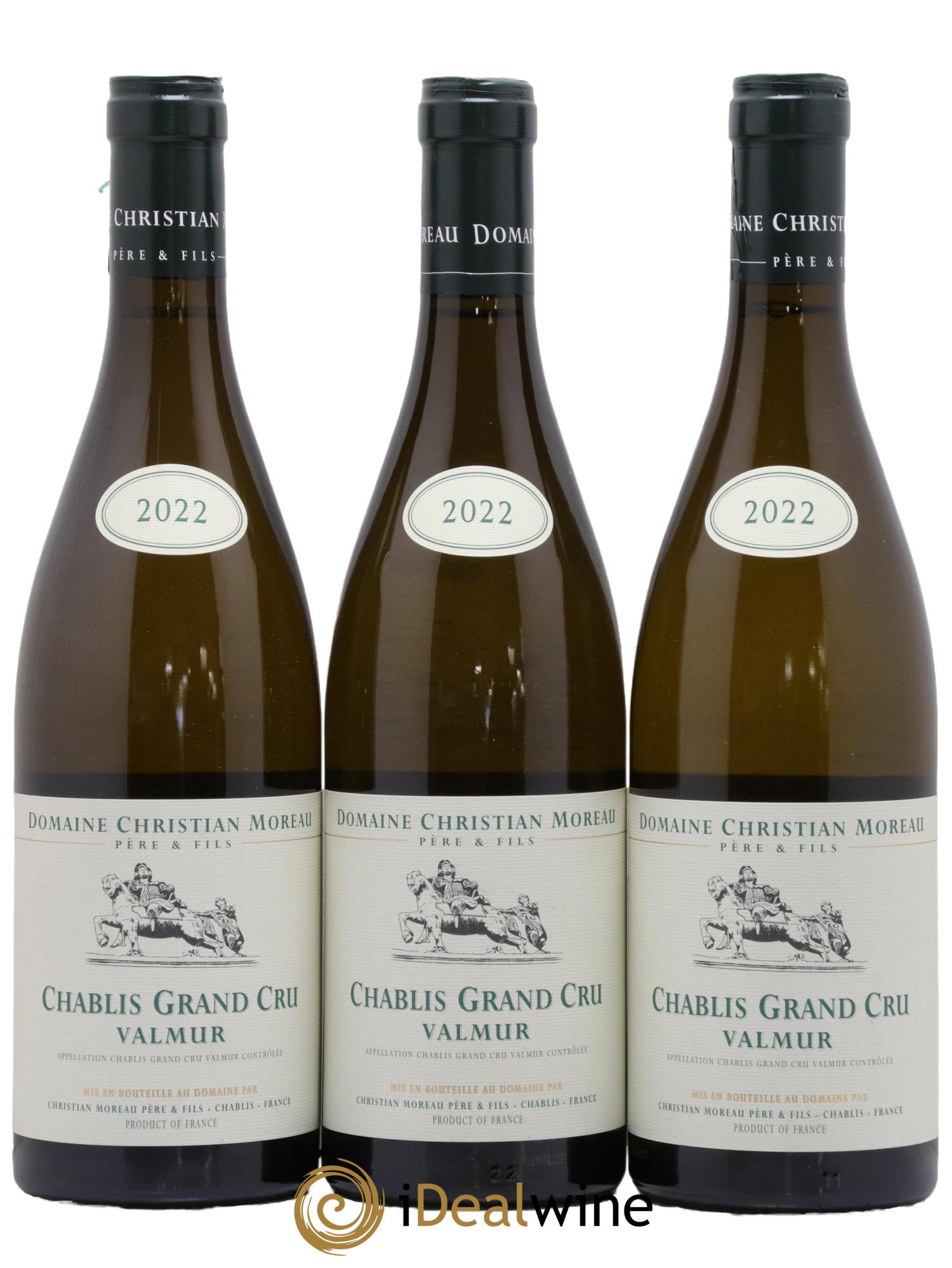 Chablis Grand Cru Valmur Christian Moreau 2022 - Lot de 3 bouteilles - 0