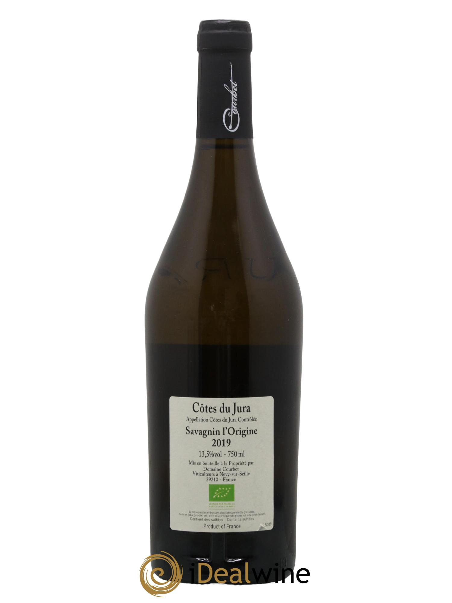 Côtes du Jura Domaine Courbet L Origine 2019 - Lot de 1 bouteille - 1