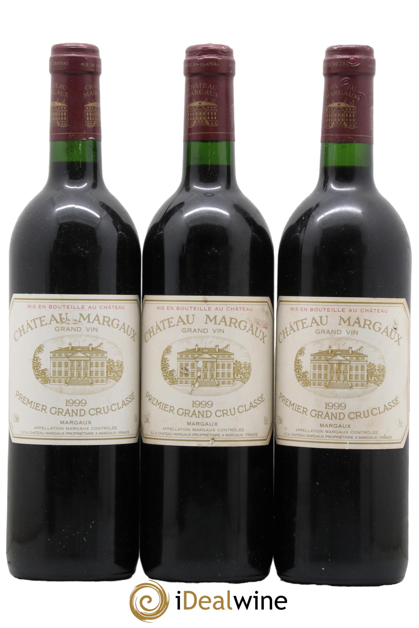 Château Margaux 1er Grand Cru Classé 1999 - Lot de 3 bouteilles - 0