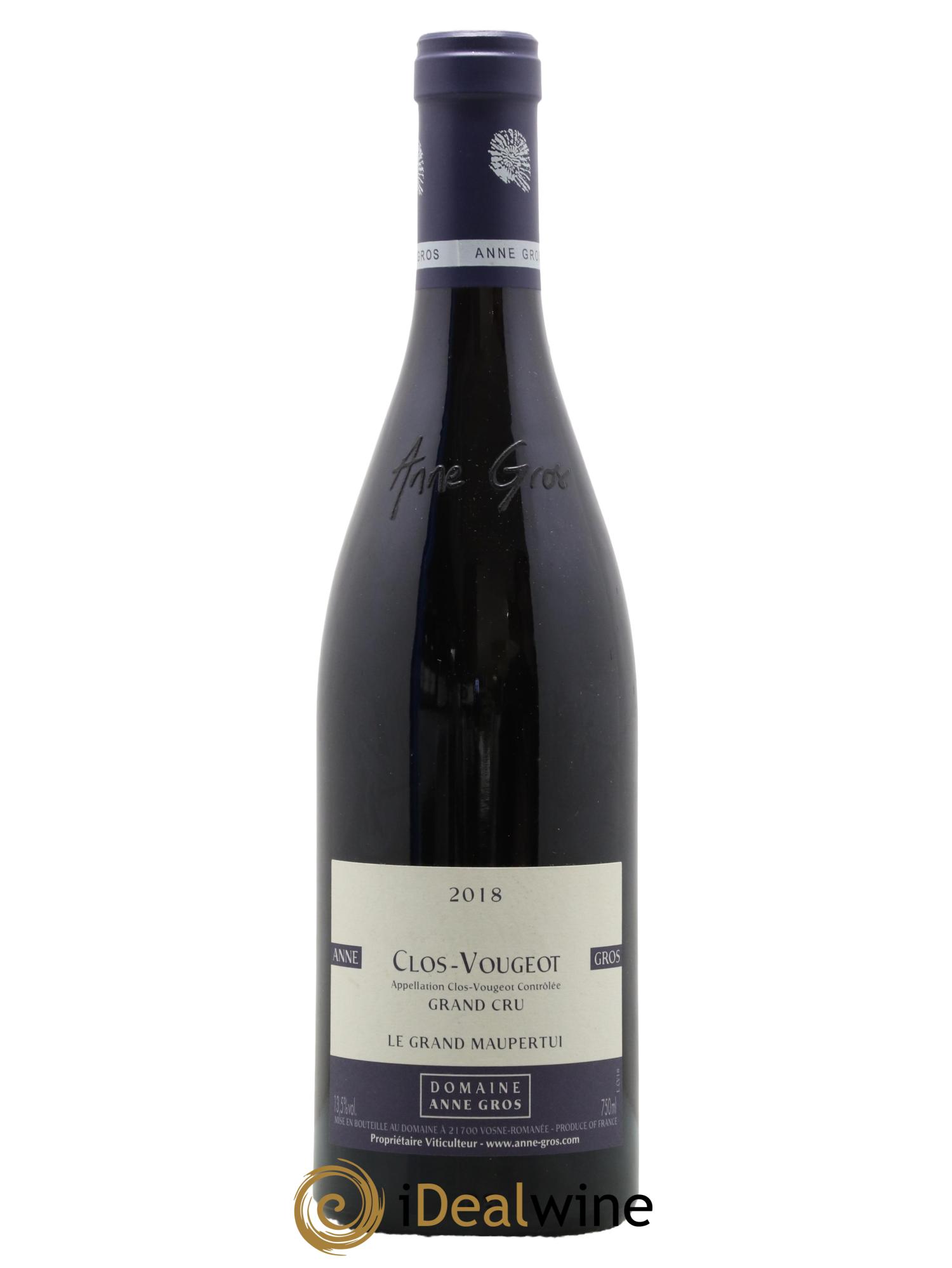 Clos de Vougeot Grand Cru Le Grand Maupertui Anne Gros 2018 - Lot de 1 bouteille - 0