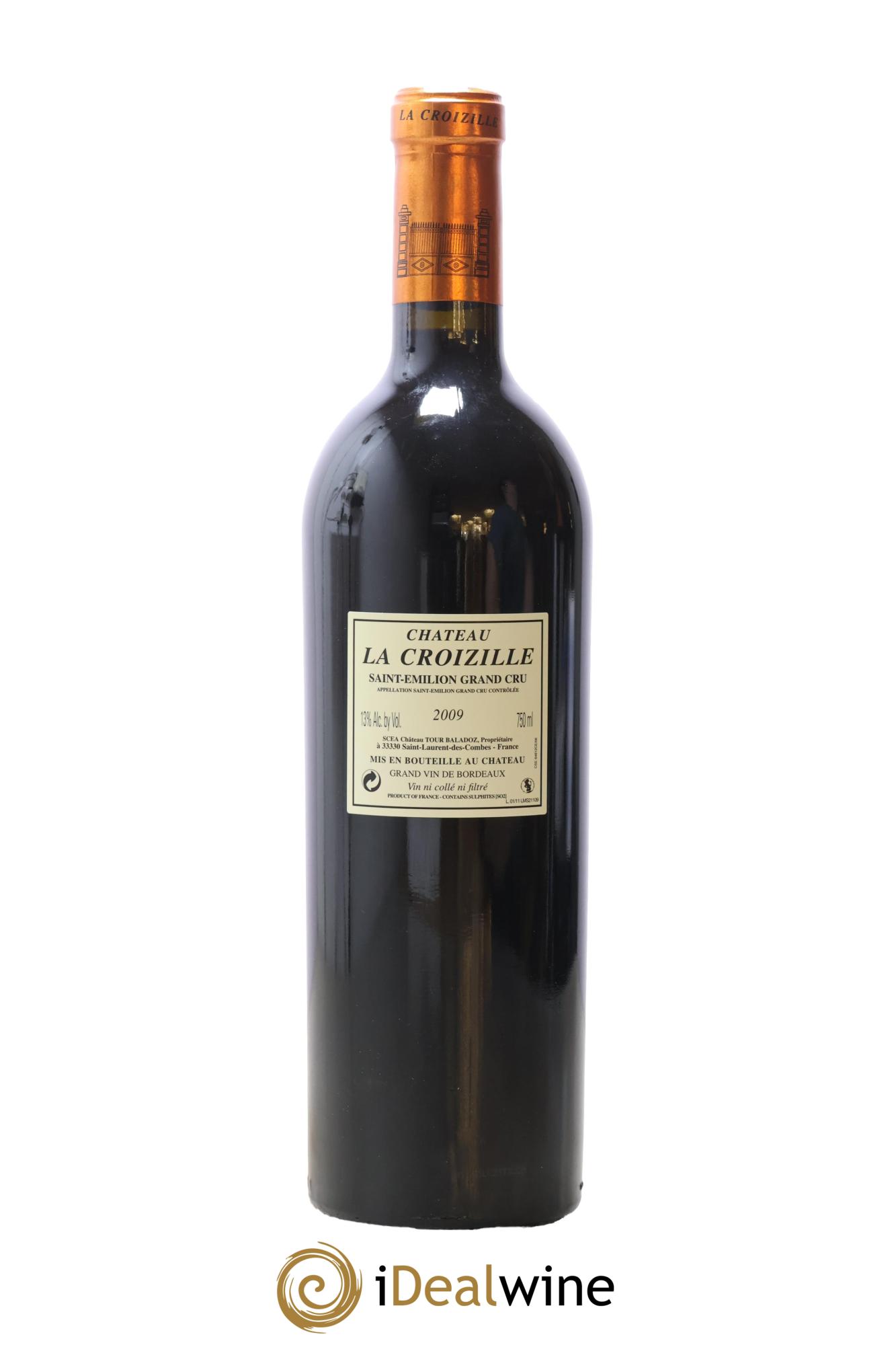 Saint-Émilion Grand Cru Château La Croizille 2009 - Posten von 1 Flasche - 1