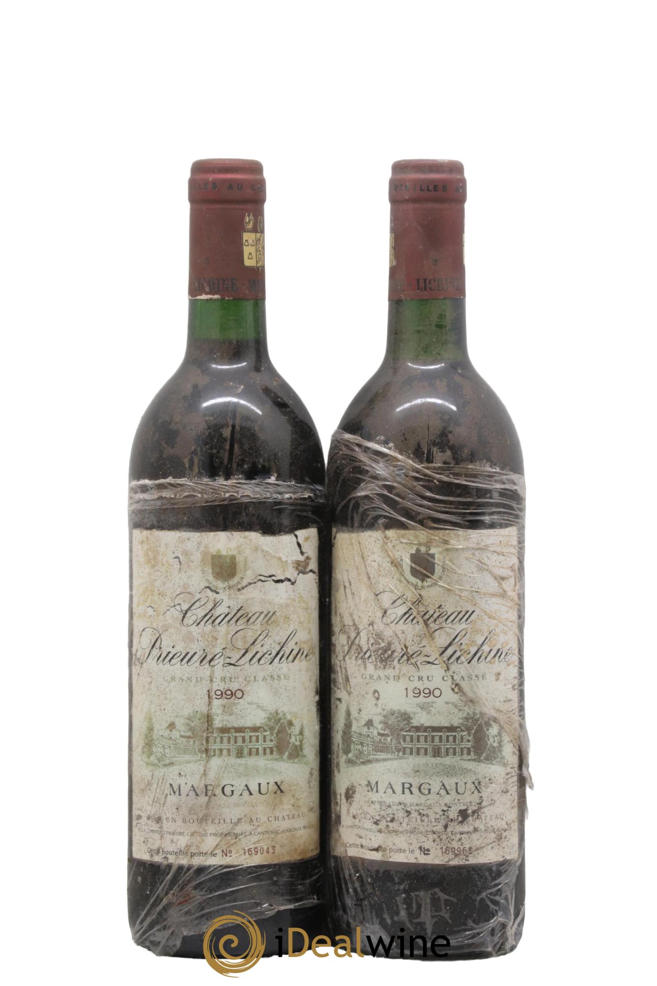 Château Prieuré Lichine 4ème Grand Cru Classé 1990 - Lot de 2 bouteilles - 0