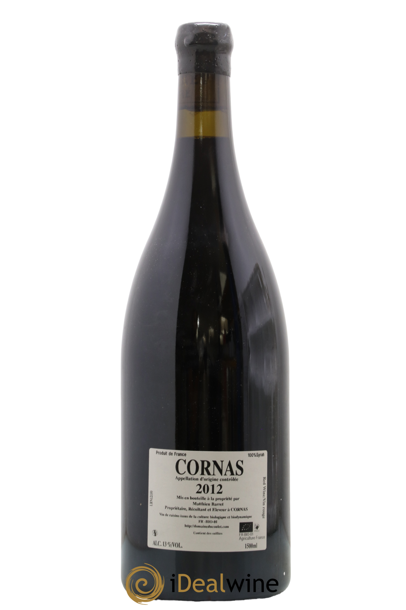 Cornas Billes Noires Coulet (Domaine du) - Matthieu Barret 2012 - Lot de 1 magnum - 1
