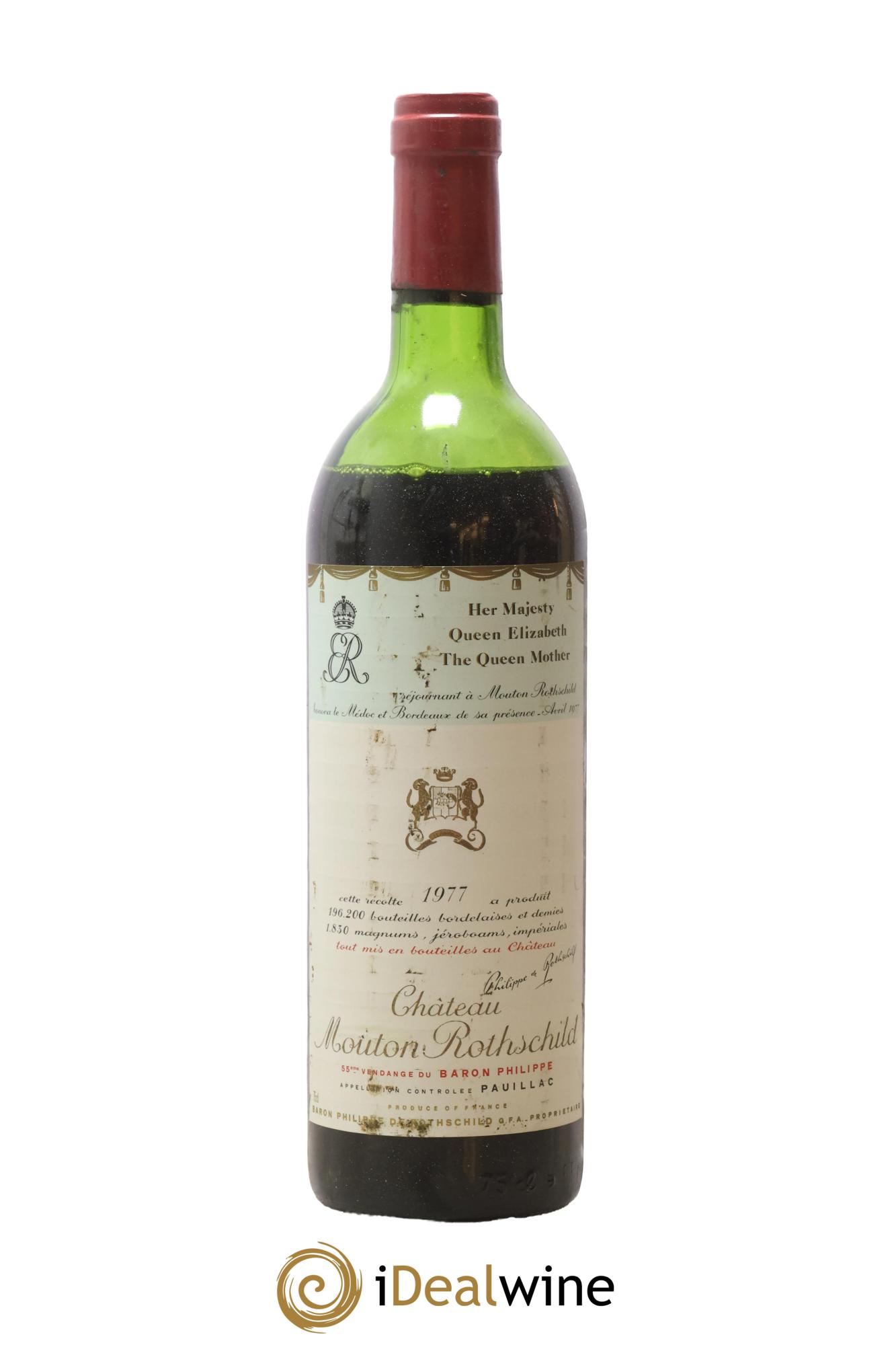 Château Mouton Rothschild 1er Grand Cru Classé 1977 - Posten von 1 Flasche - 0