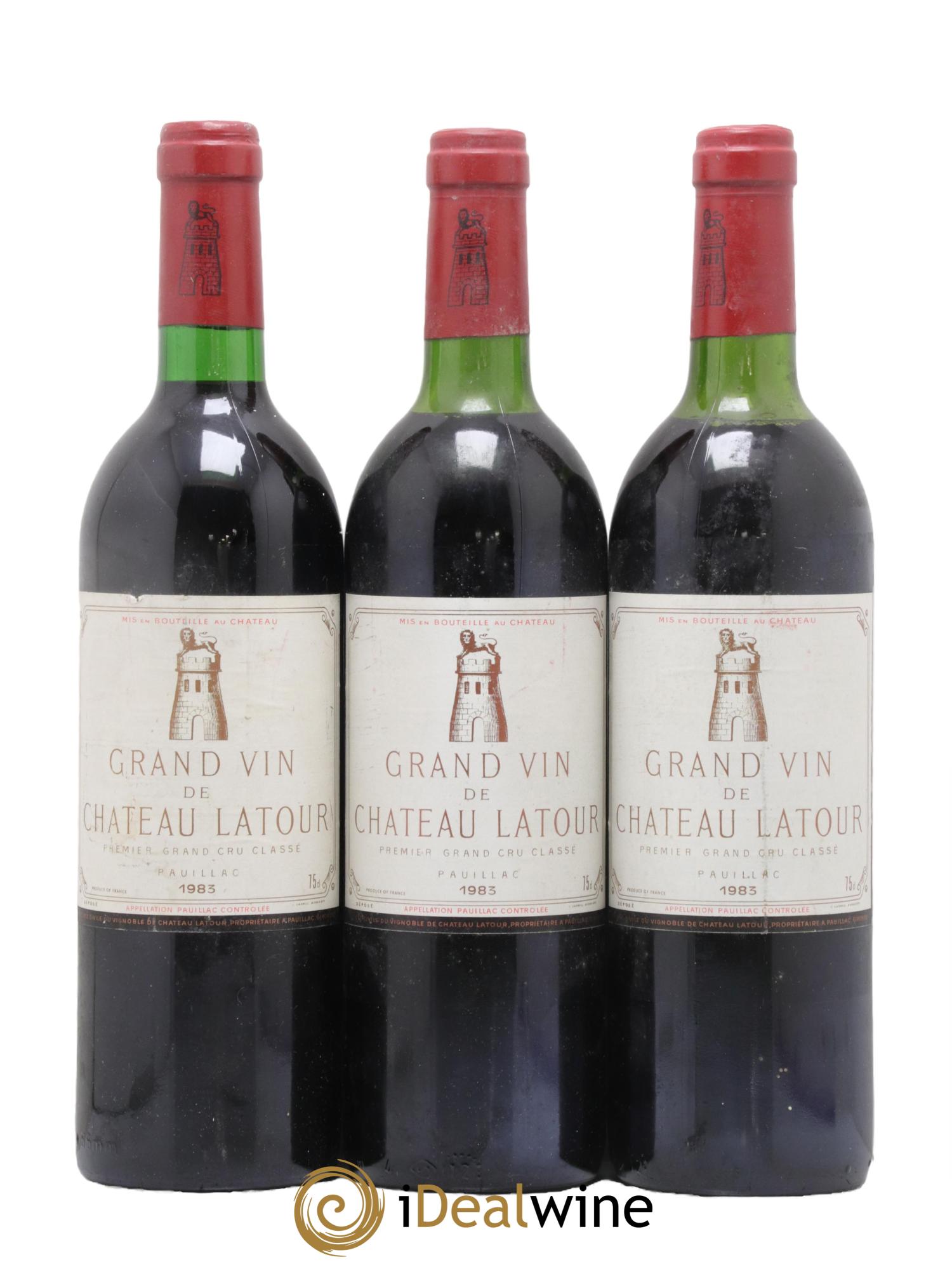 Château Latour 1er Grand Cru Classé 1983 - Lot de 3 bouteilles - 0